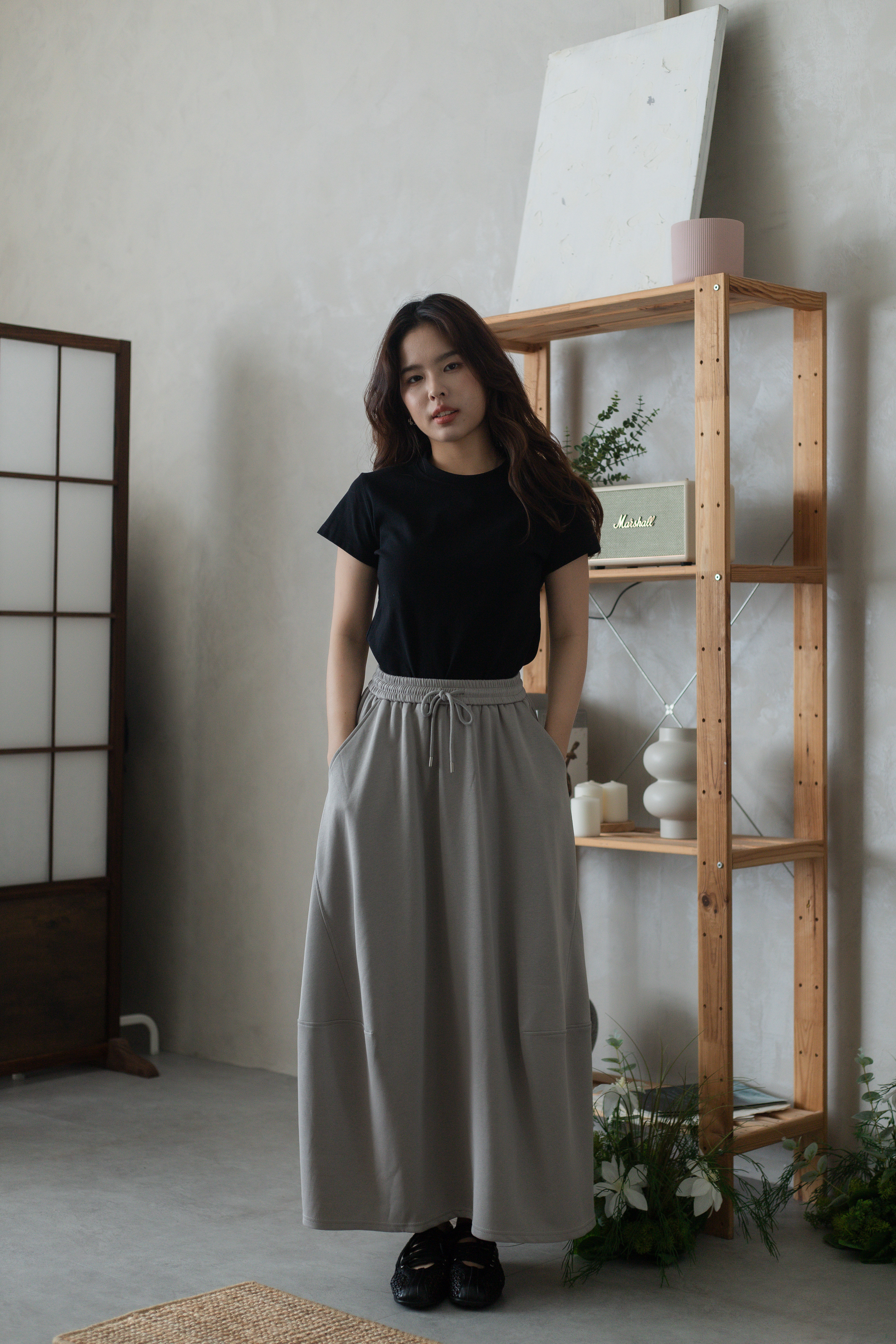 Ferno Relaxed Sweat Skirt Grey - 2738SKGRY