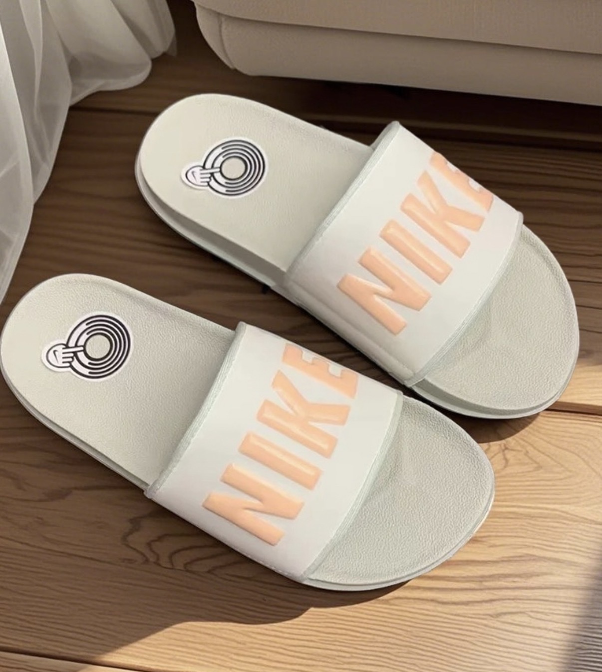 女鞋 NIKE W OFFCOURT SLIDE 白粉色 麵包拖鞋 休閒 運動 Q彈 軟底 拖鞋【BQ4632-112】