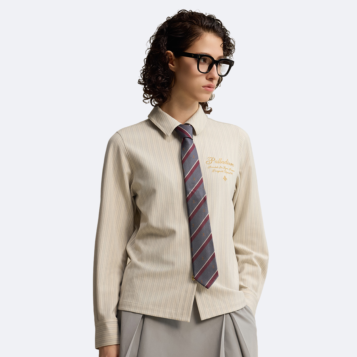 女裝 PALLADIUM LOGO 條紋裇衫