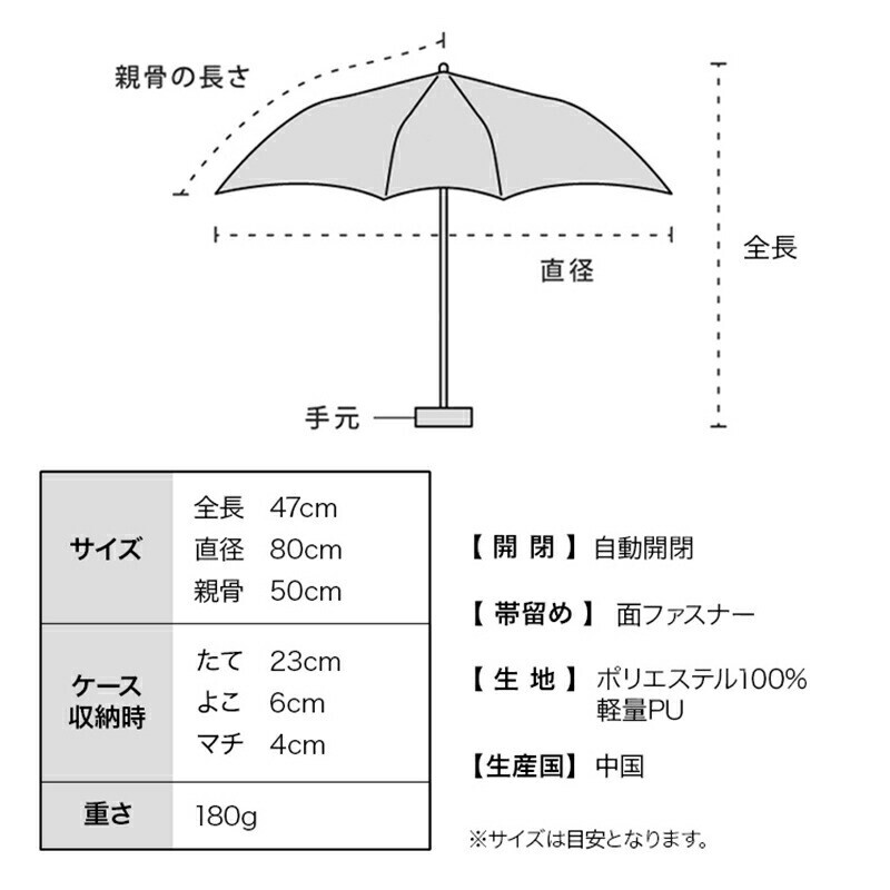 WPP022-GO010 go-koh 遮光日傘ｺﾝﾊﾟｸﾄ自動開閉ﾌﾞﾗｯｸ *折實滿$499包順豐智能櫃*75live