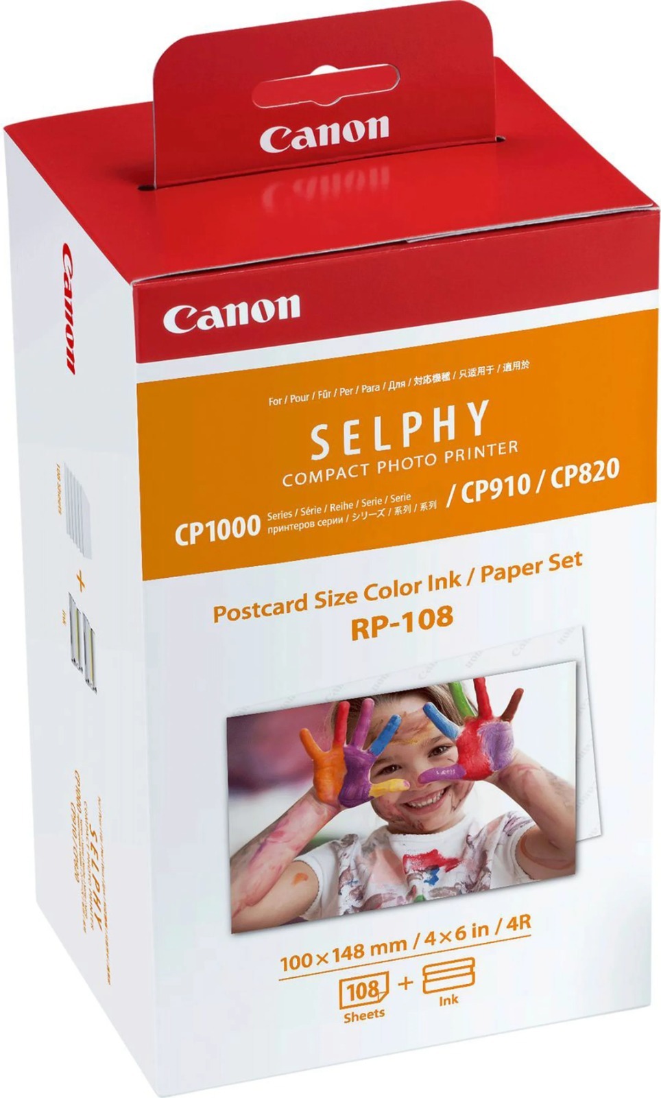 Canon RP-108 相紙108張連色帶套裝｜SELPHY CP1500 明信片尺寸打印紙