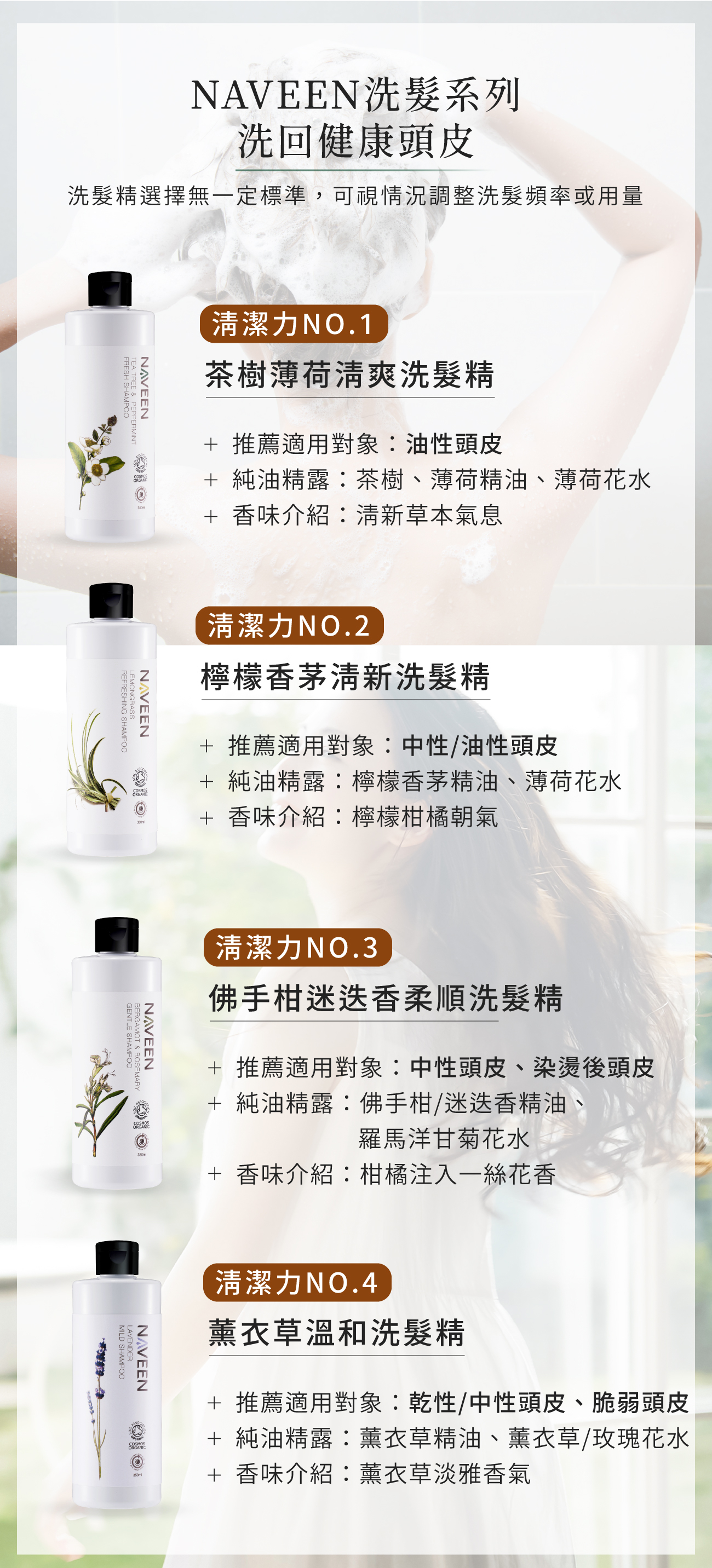 佛手柑迷迭香柔順洗髮精