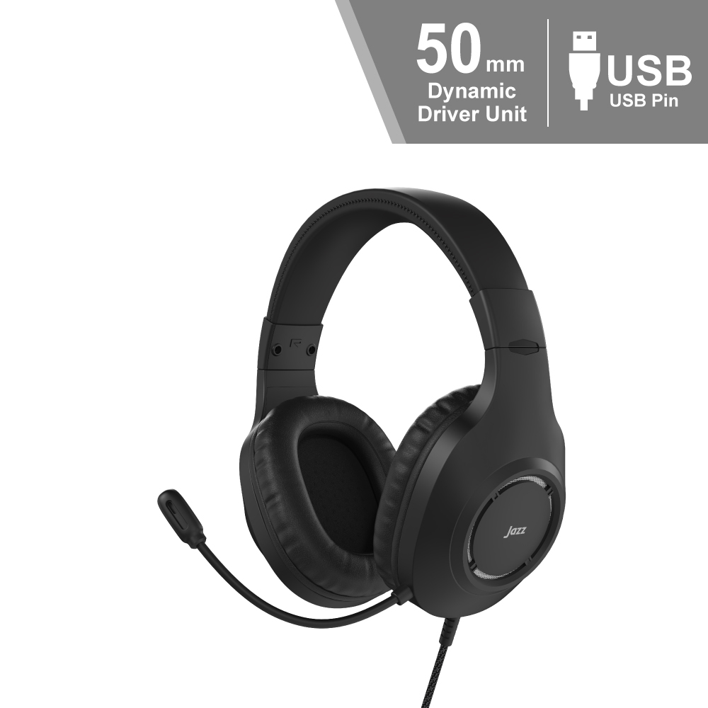 暗弦USB頭戴式耳麥 JAZZ-UB730