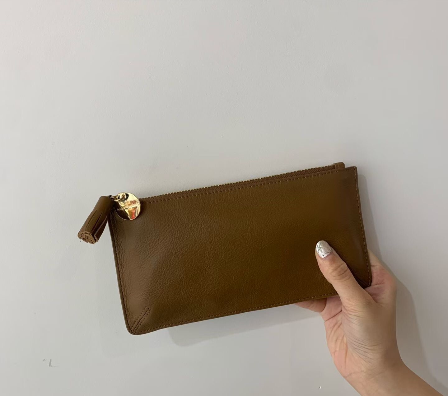 小羊皮拉鍊手包