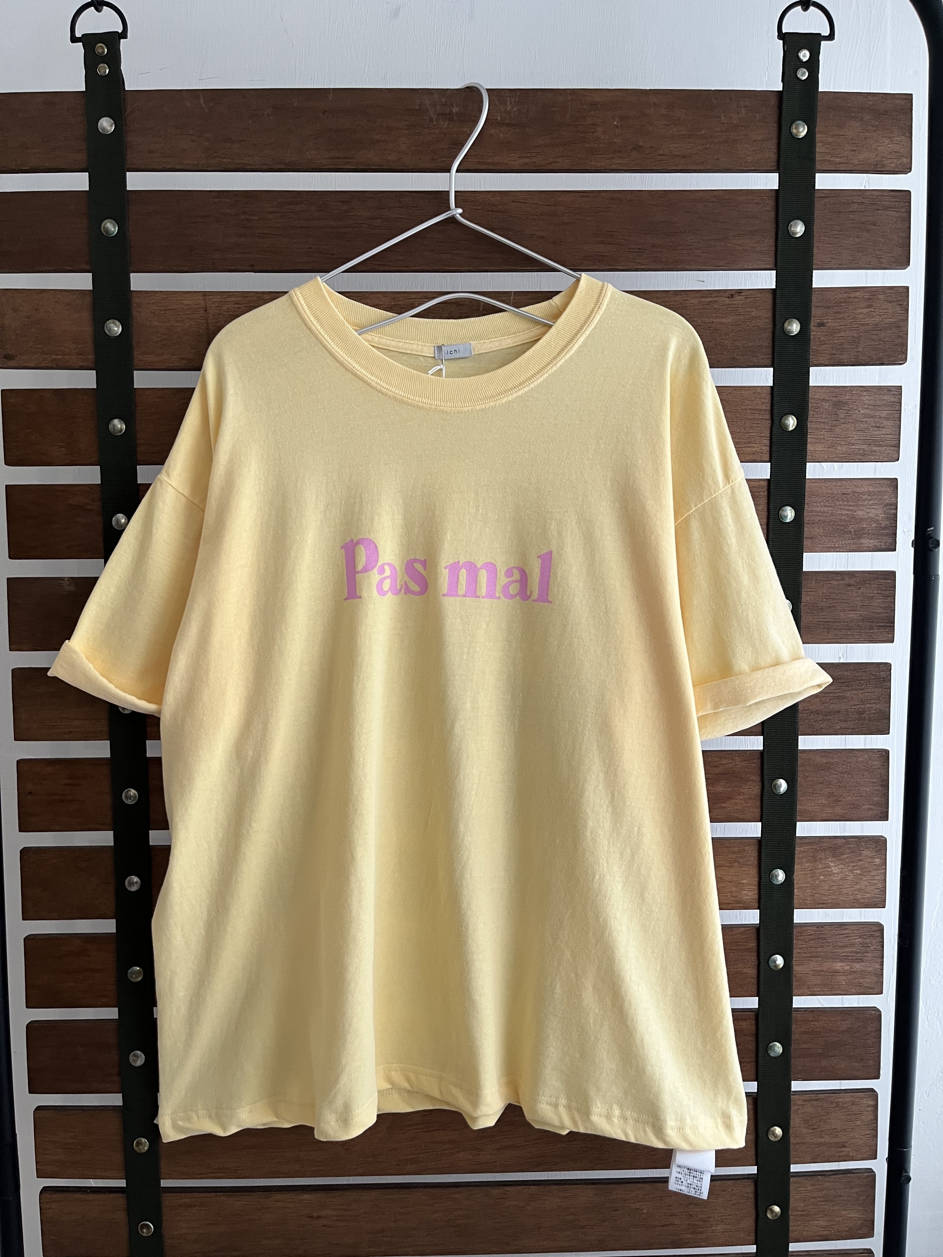 I hi黃色圓領tee