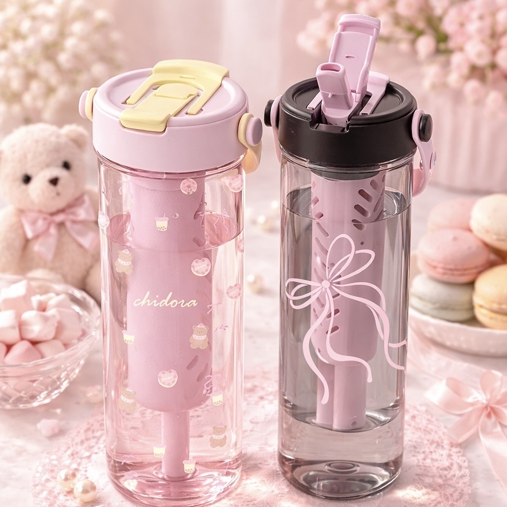 微NG-品牌水杯（午夜玫瑰,柔光奶油）容量：750ml