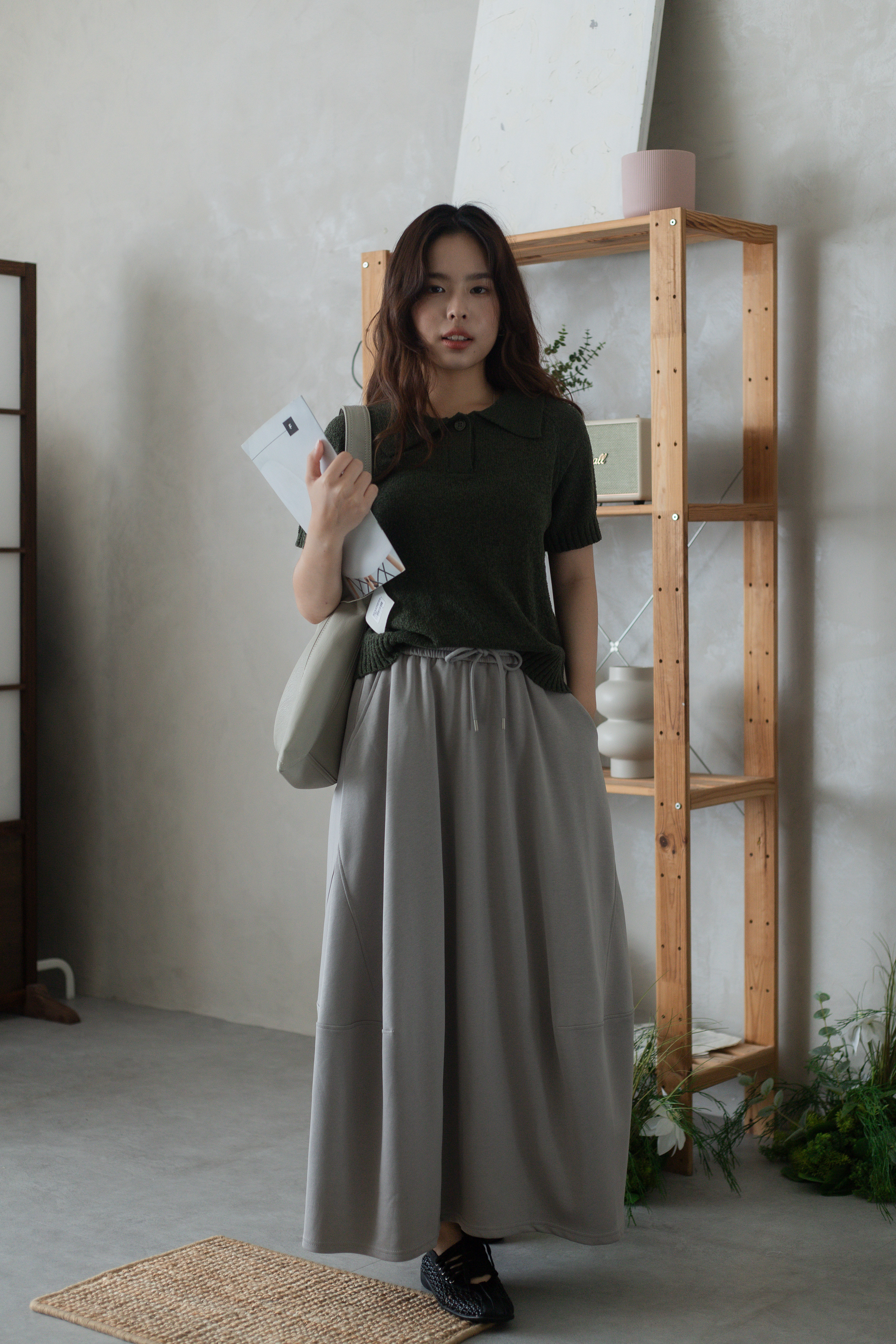 Lorie Textured Knit Top Green -2729KSGRN