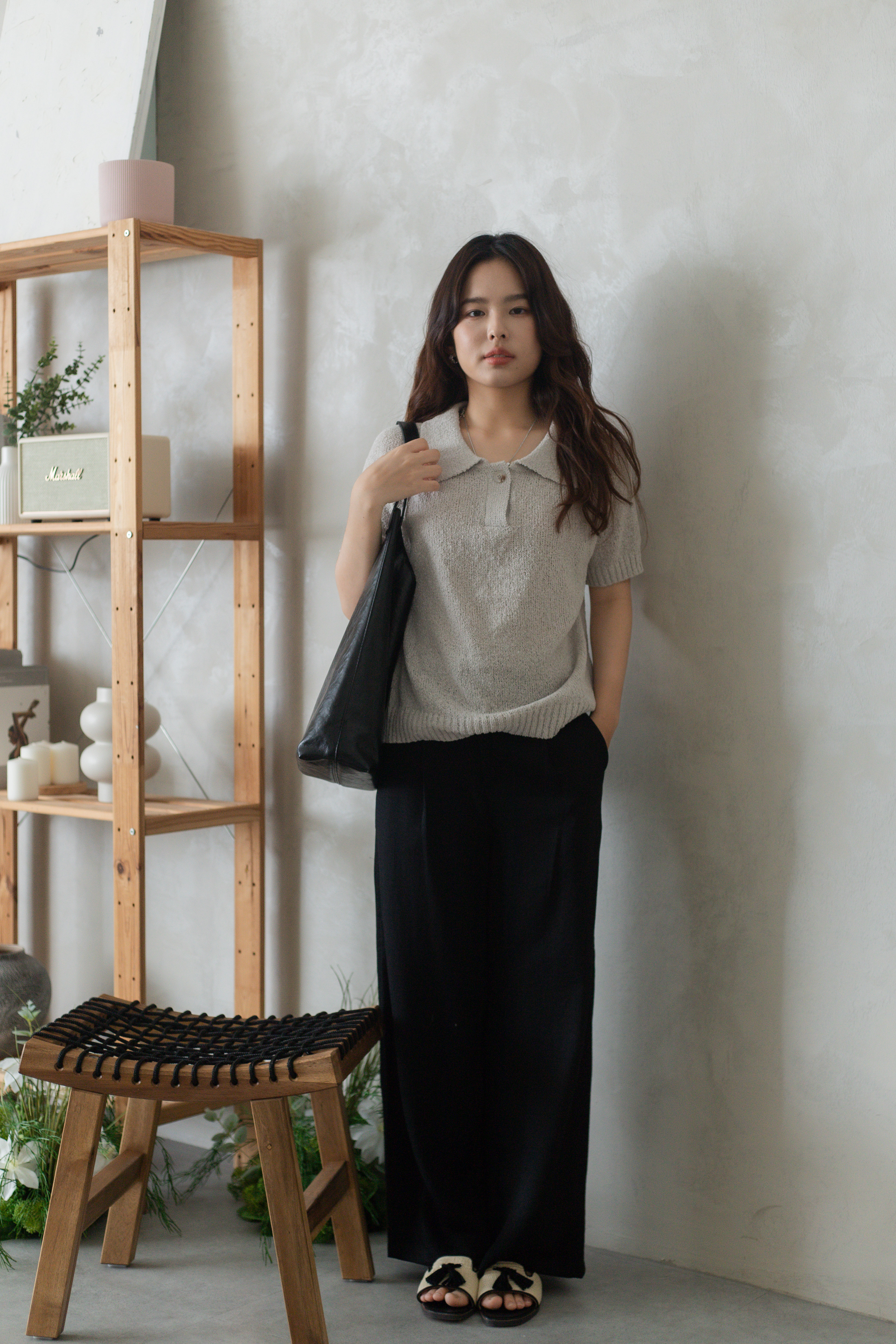 Lorie Textured Knit Top Ice -2729KSICE