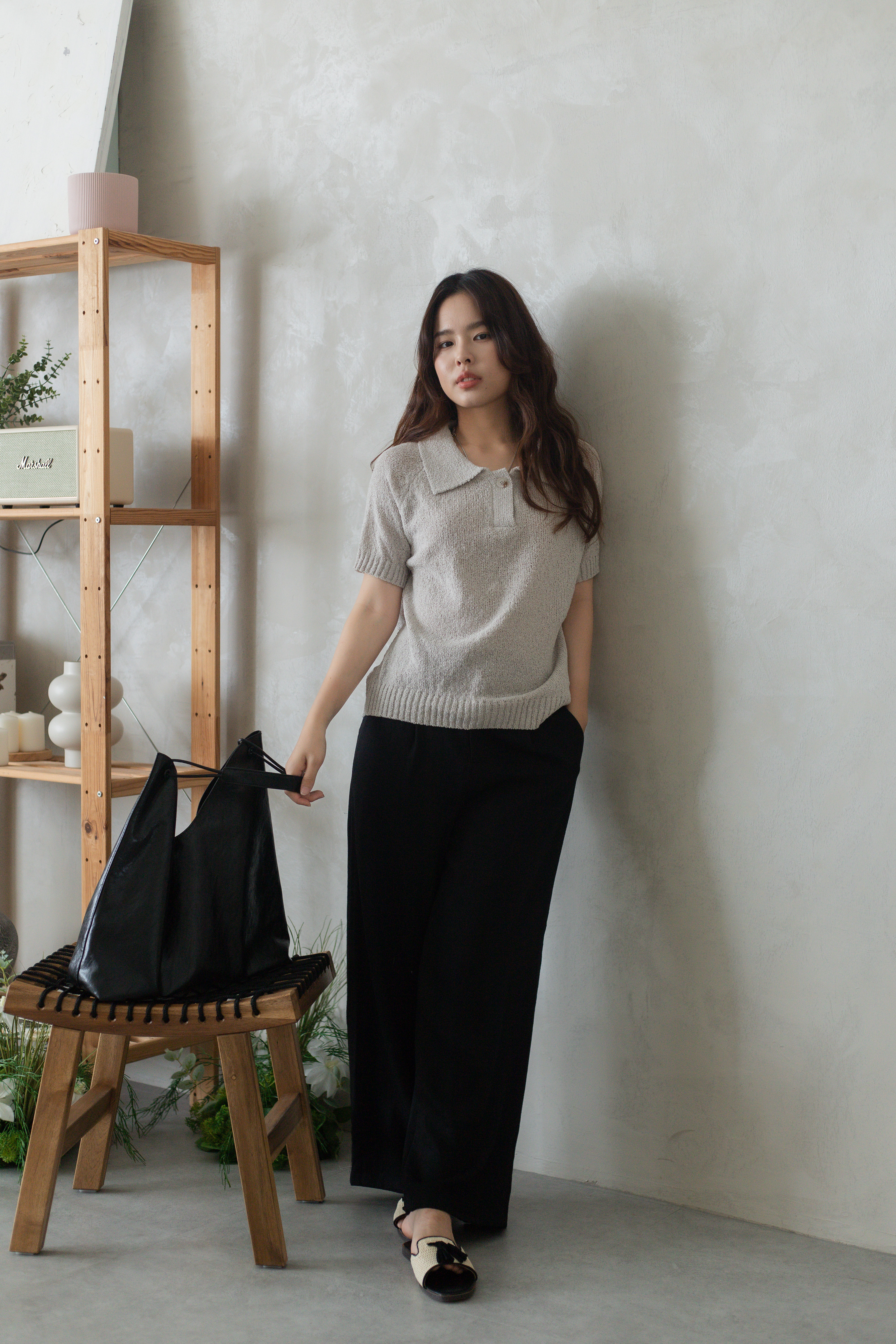 Lorie Textured Knit Top Ice -2729KSICE