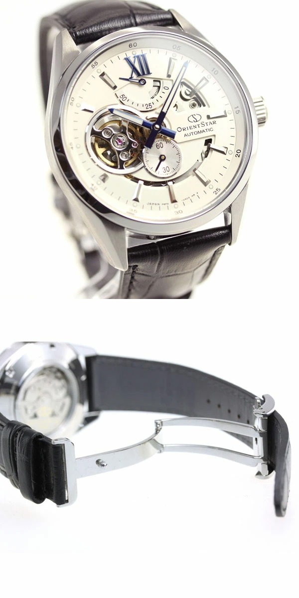 Orient 東方 Star RK-AV0007S Automatic Watch, Modern Skeleton Mechanical, Open Heart RK-AV0007S, Men's White Silver, Dial color - white, Modern , 自動機械錶，現代鏤空機械錶，鏤空錶盤 男士白色銀色錶盤