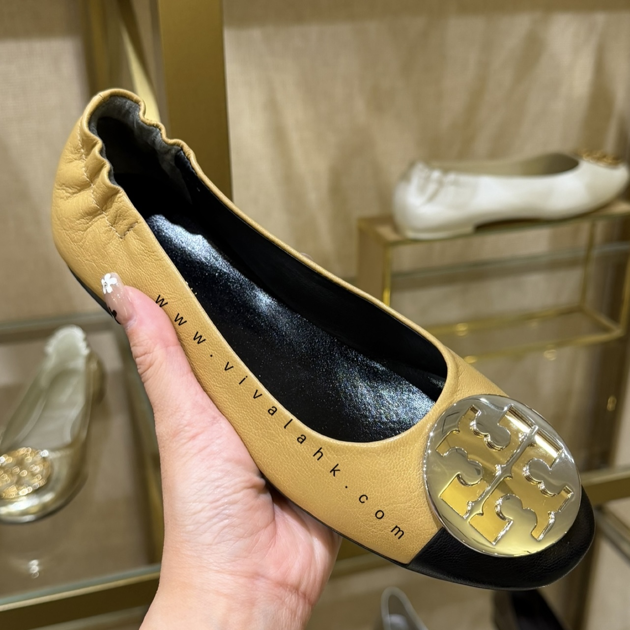 Tory Burch - Claire 拼色平底鞋