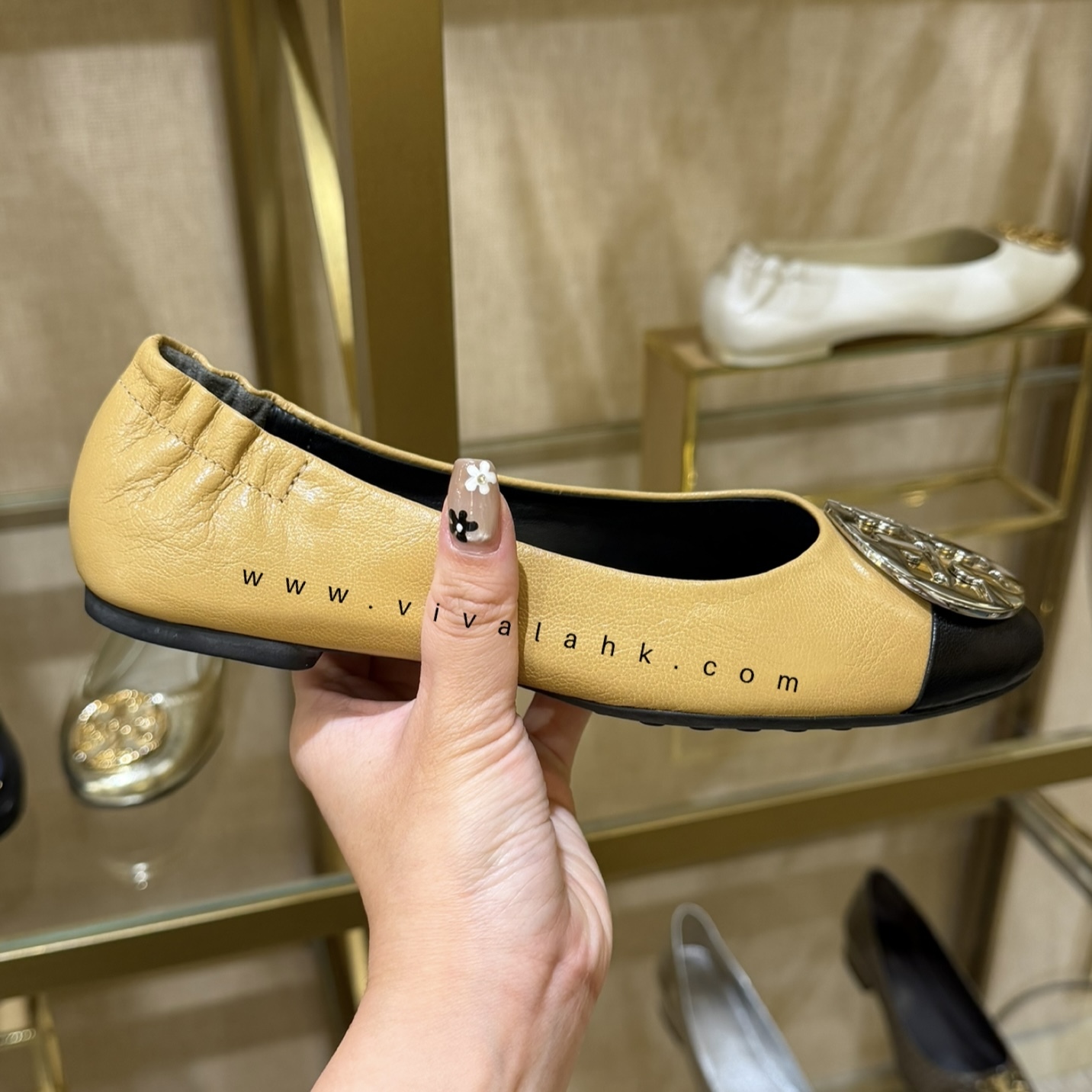 Tory Burch - Claire 拼色平底鞋