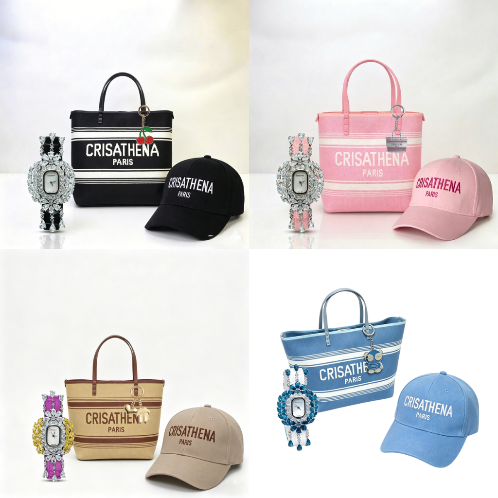 ACC-CCG0507-054 母親節套裝套裝 B (Small Tote Bag + Watch + Cap + Bag Charms) 隨機-錶帶尺寸(14MM/16MM) (A54黑色/B54粉紅色/C54啡色/F54藍色)