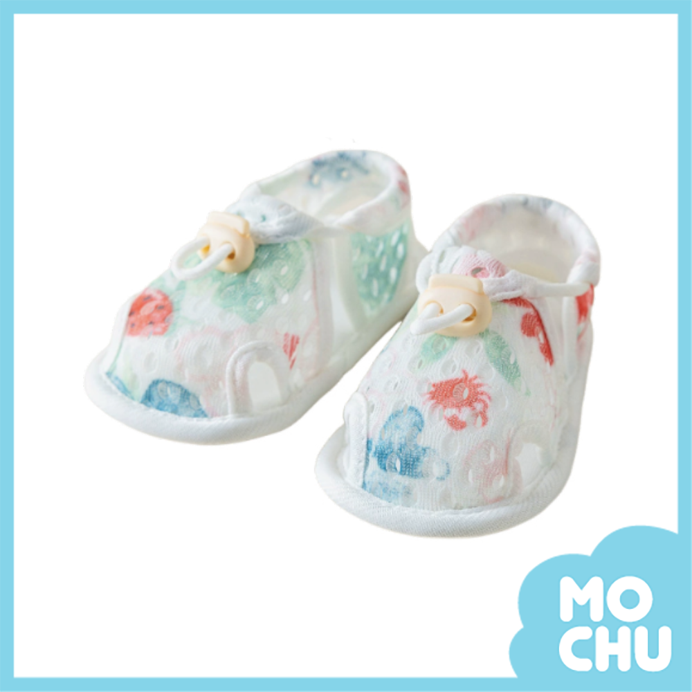 多彩花卉網眼嬰兒學步鞋