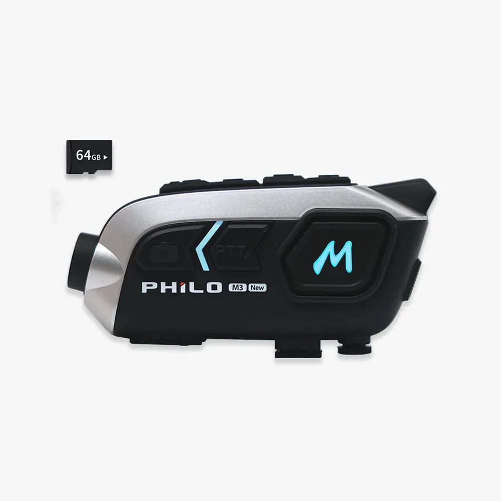 Philo 飛樂｜新獵鯊 M3NEW 9小時錄影續航 安全帽藍芽耳機 行車紀錄器【贈送64G記憶卡】