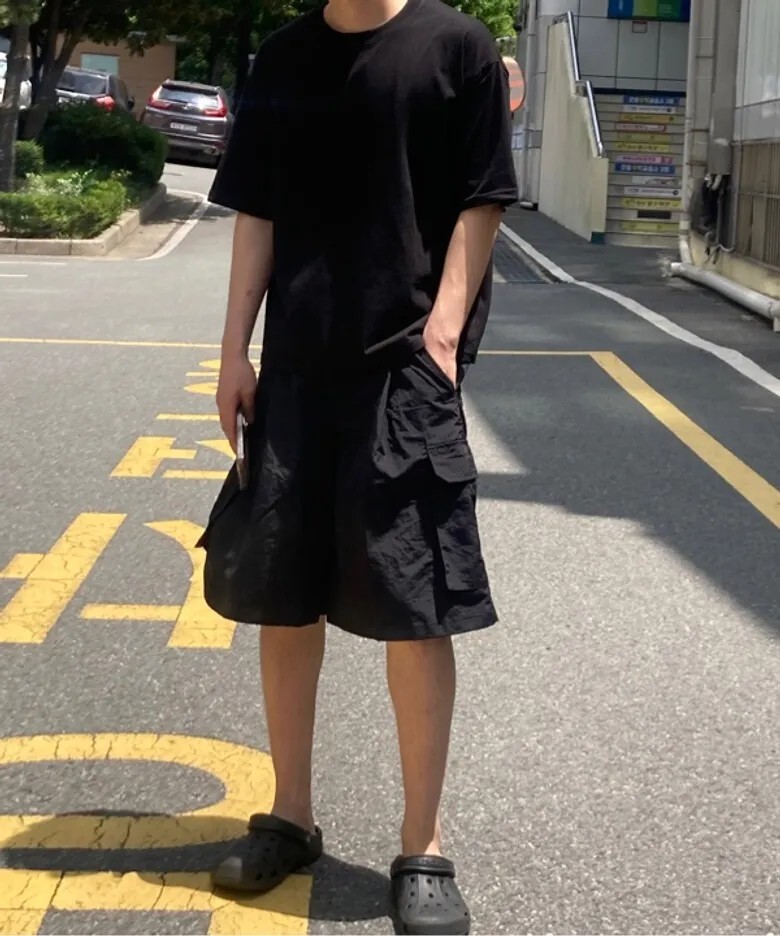 【OWN】Dimitri Black 短褲 防風 防潑水 工裝 口袋 休閒 夏季 男女同款 黑色
