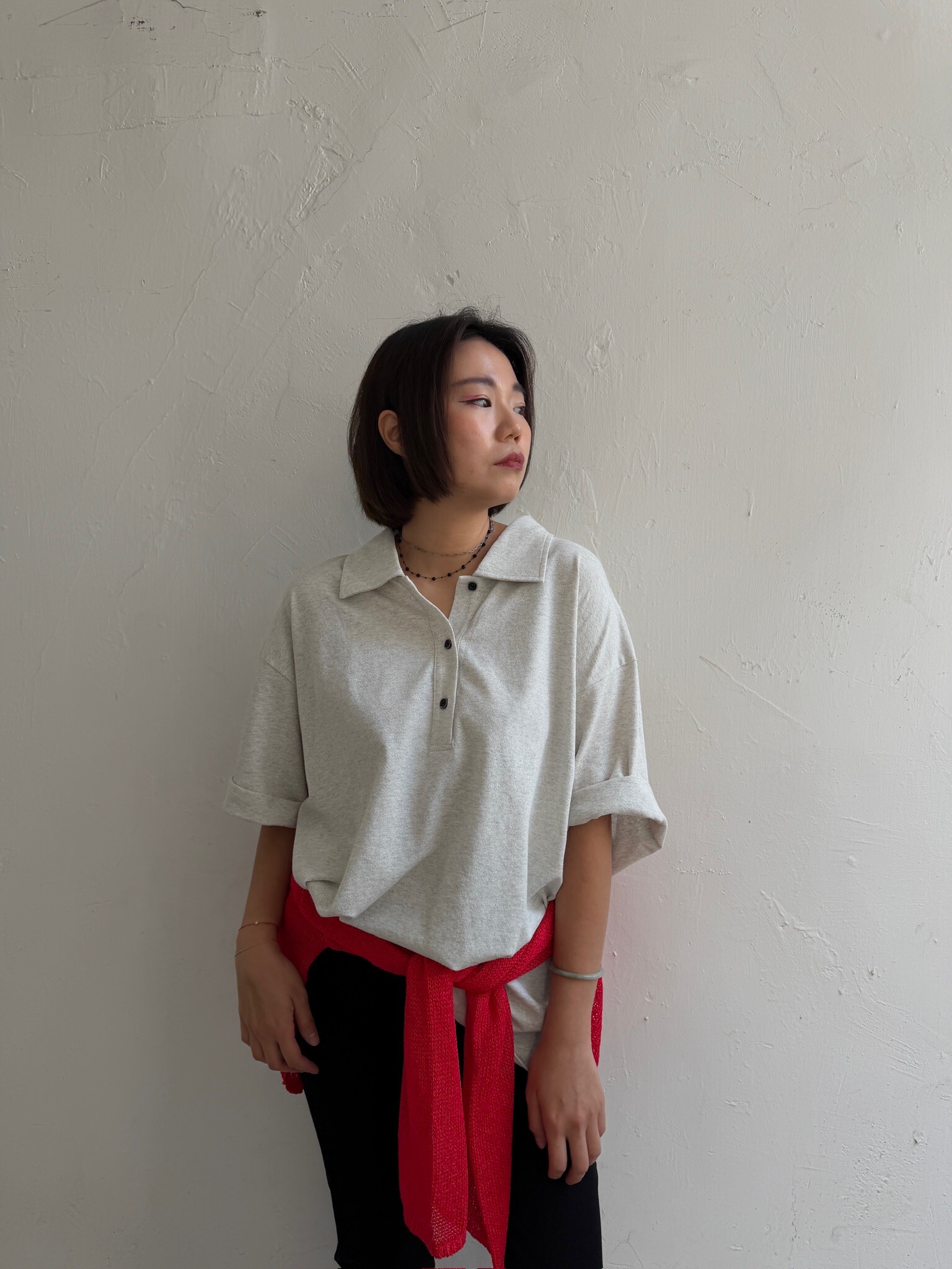 PDD Collection cozy sport polo blouse