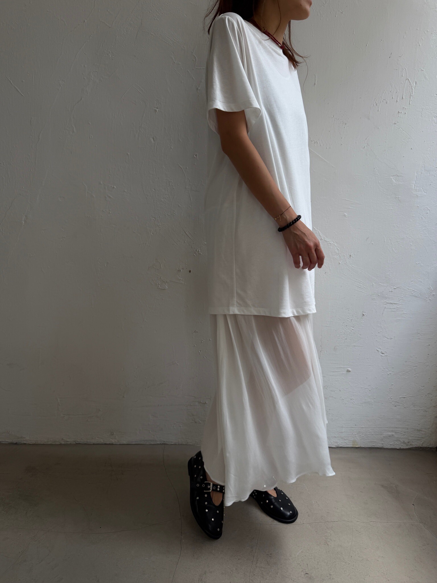 PDD Collection sheer inner dress with tee set