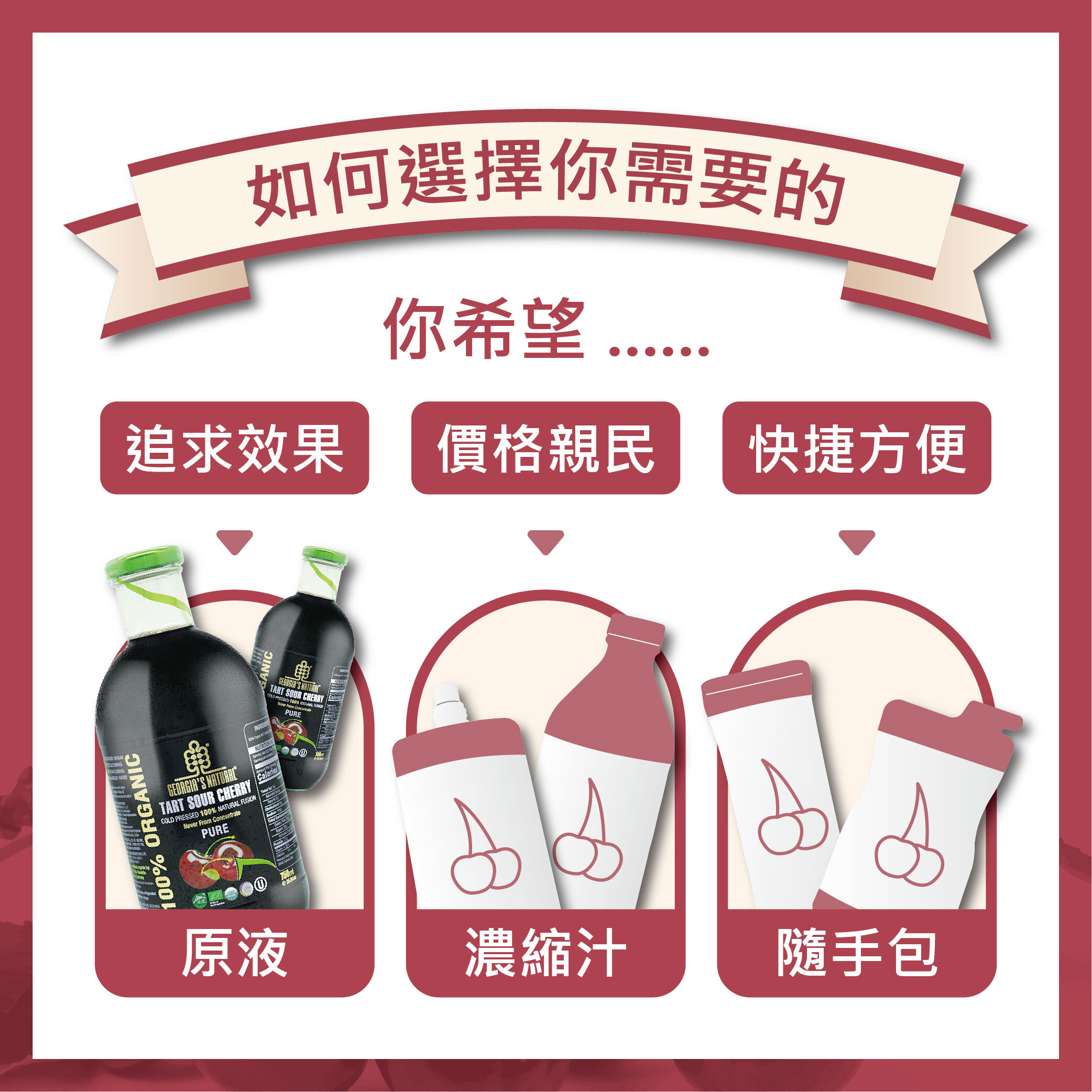 酸櫻桃汁挑選方向