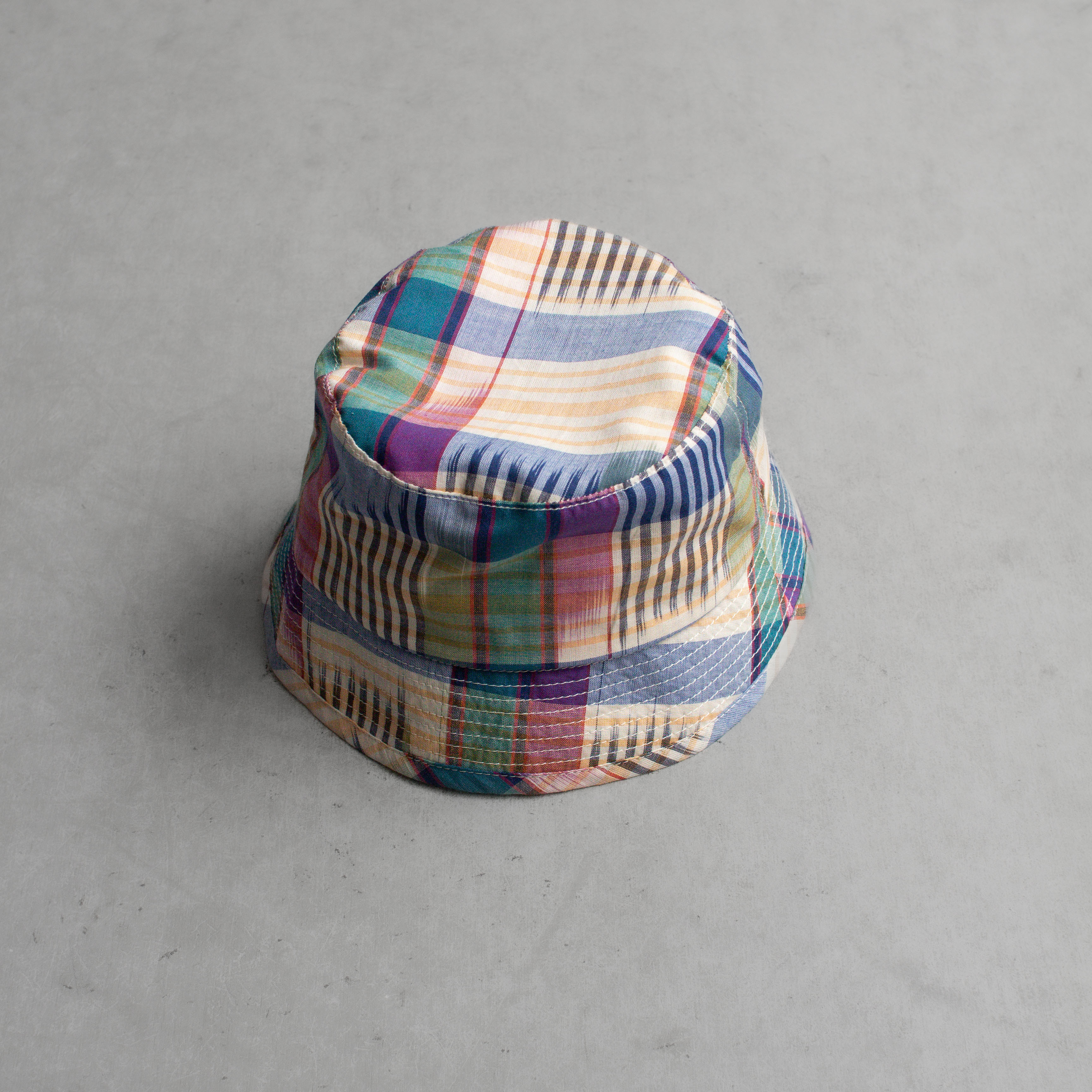 CABLEAMI IKAT MADRAS CHECK BUCKET 印度棉 馬德拉 格紋 漁夫帽