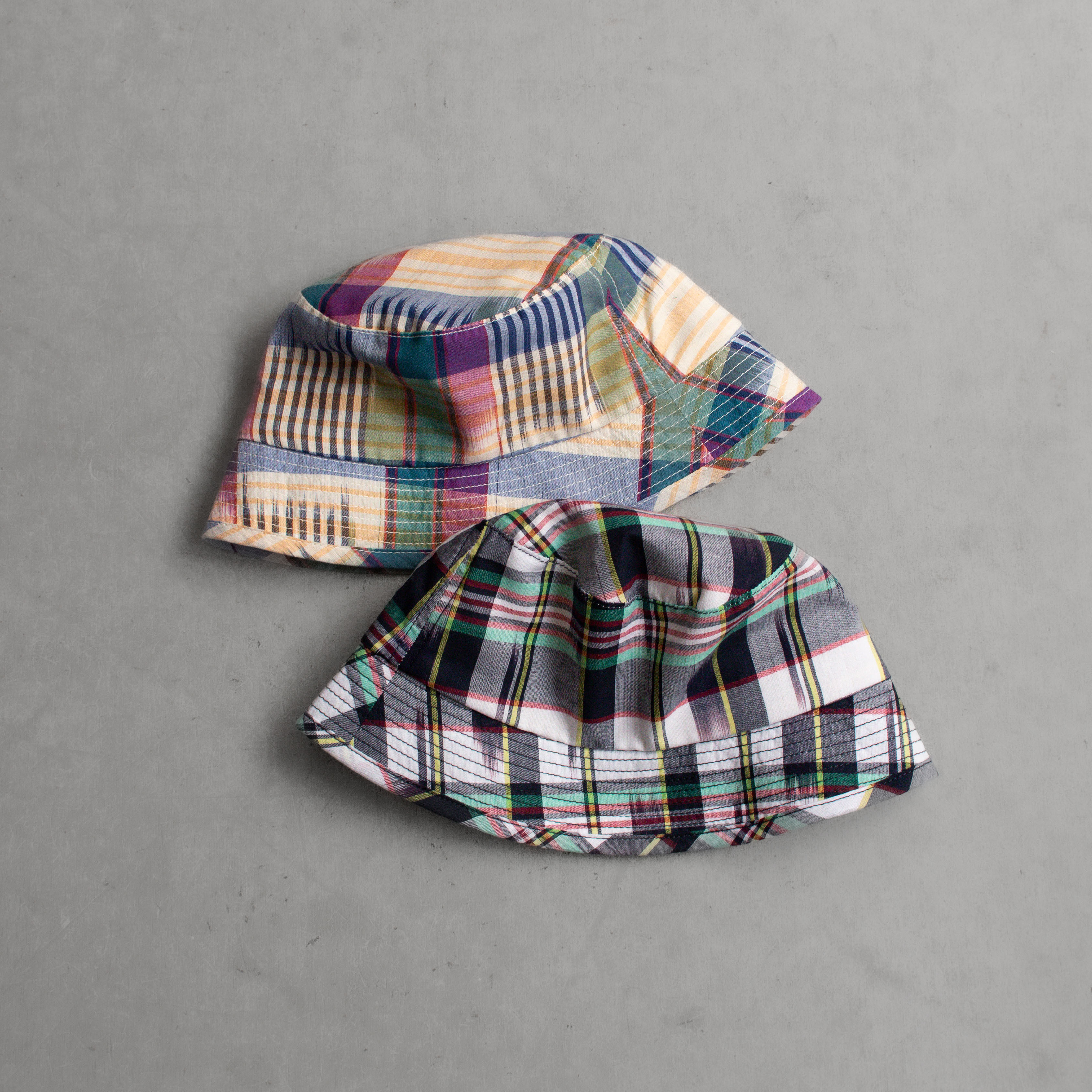 CABLEAMI IKAT MADRAS CHECK BUCKET 印度棉 馬德拉 格紋 漁夫帽