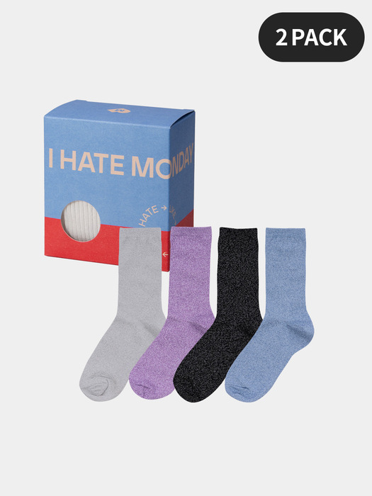 I HATE MONDAY｜閃閃襪任選兩件！New Glitter Socks（盒子需另外加購）