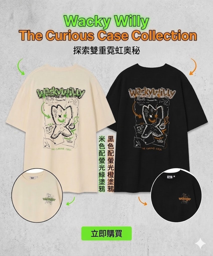 【直播】wacky willy LX050904 圖案短袖上衣