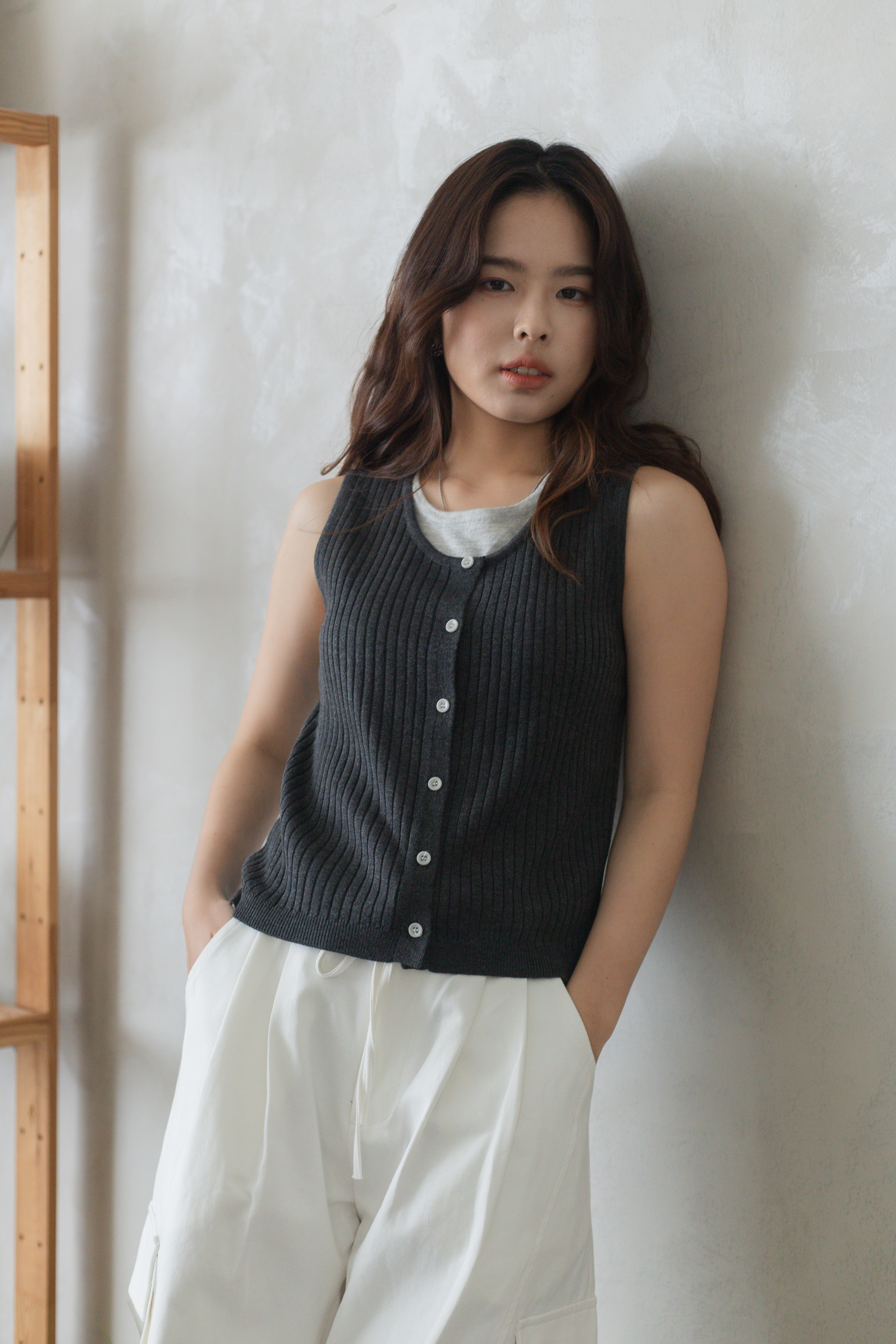Russon Layeing Knit Top Grey - 2732KVGRY