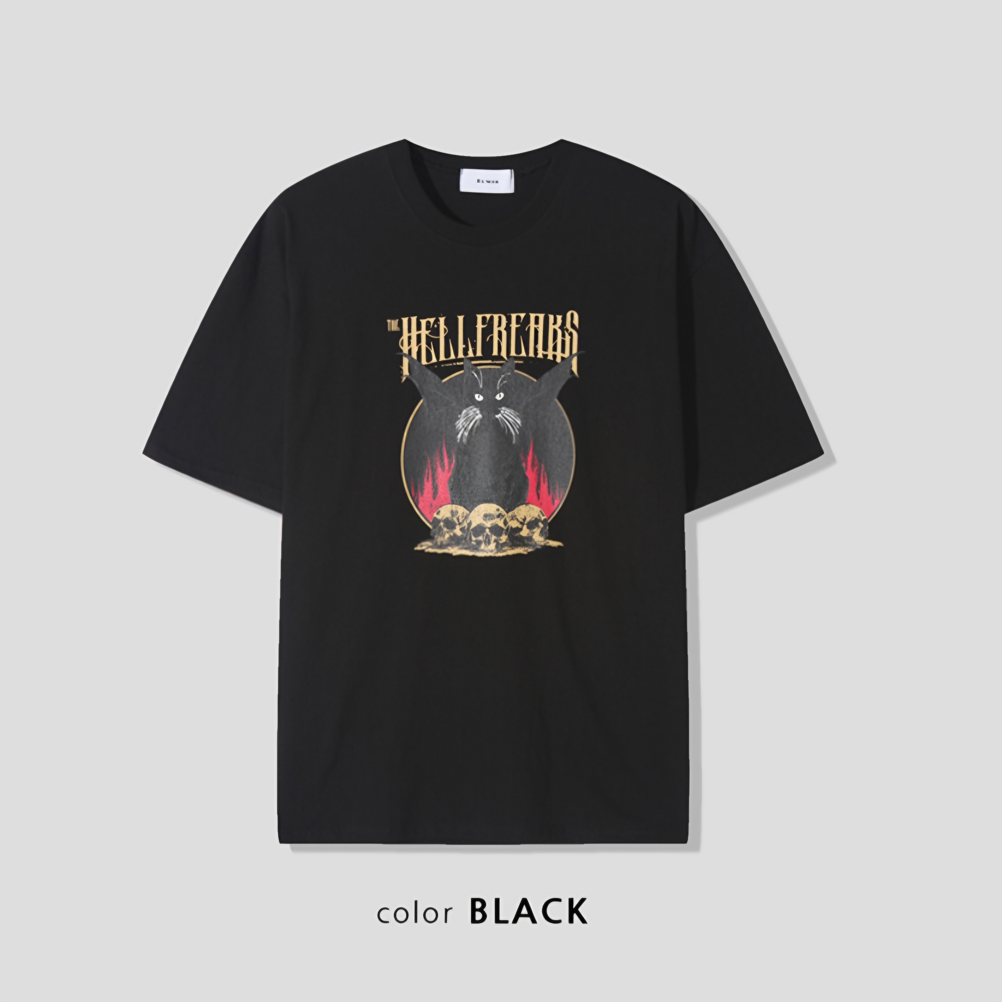 蝙蝠貓貓骷髏圖案休閒T-Shirts （K3 N223）