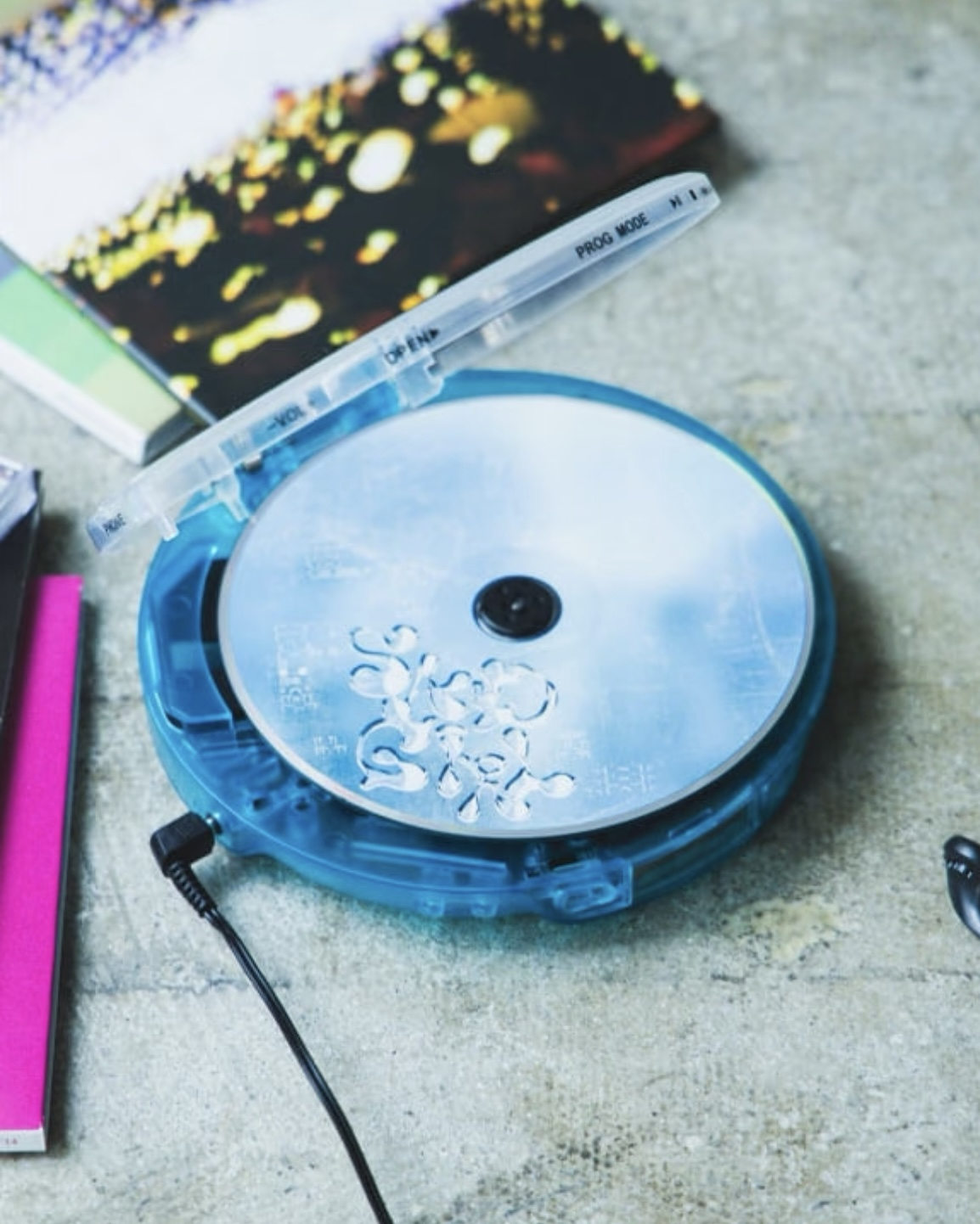BEAMS RECORDS 光碟機 隨身CD播放器 CD Player 湖水藍 橘色 附有線耳機
