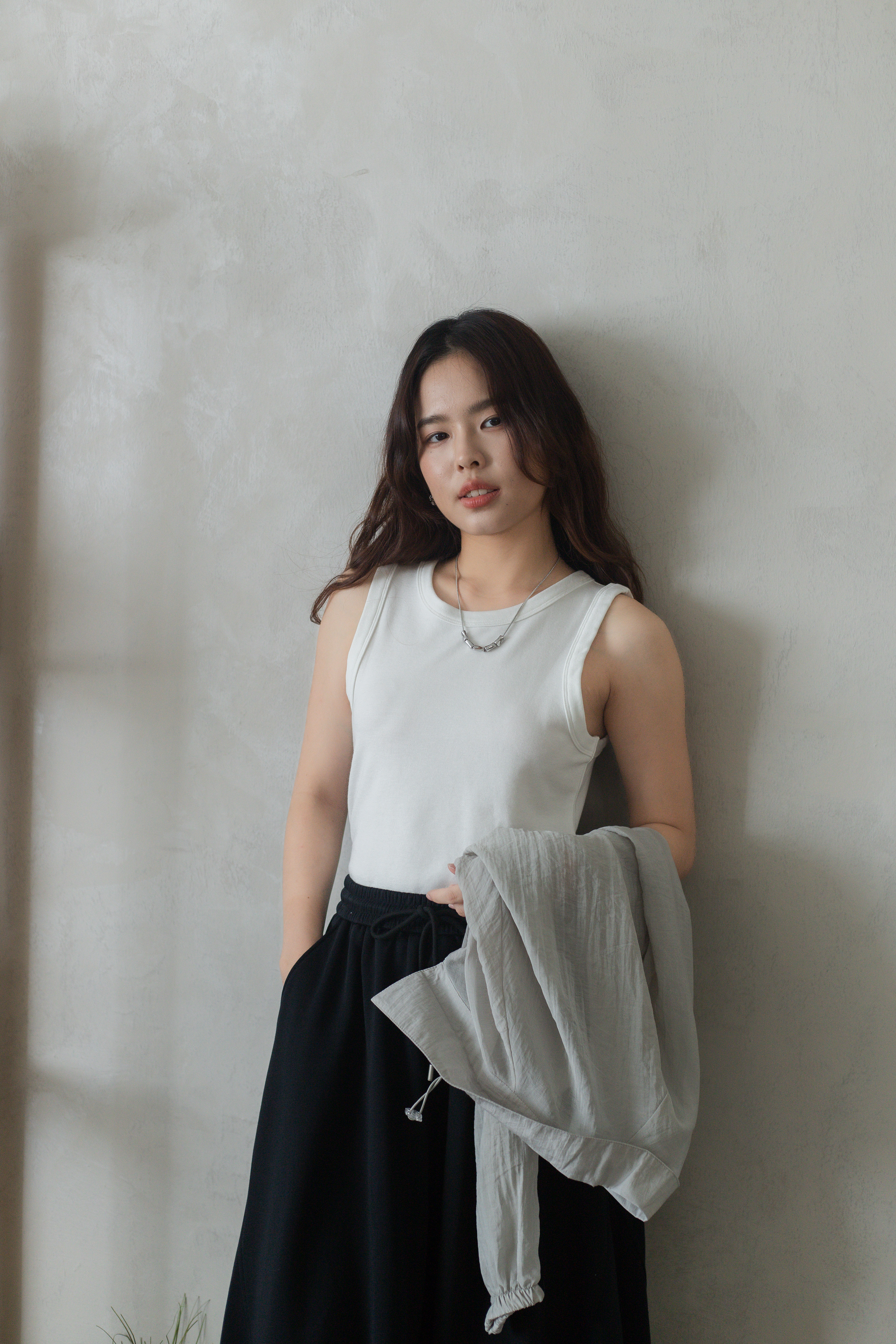 Brion Embroidery Tank Top White - 2731TVWHI