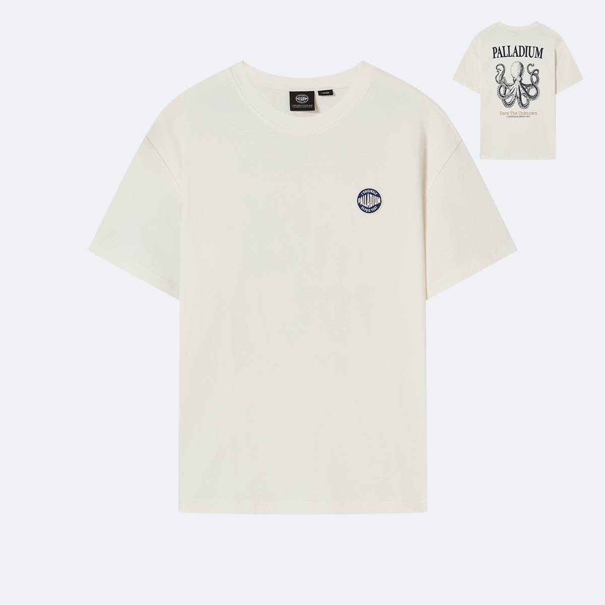 男裝 PALLADIUM LOGO 章魚印花落肩全棉T裇