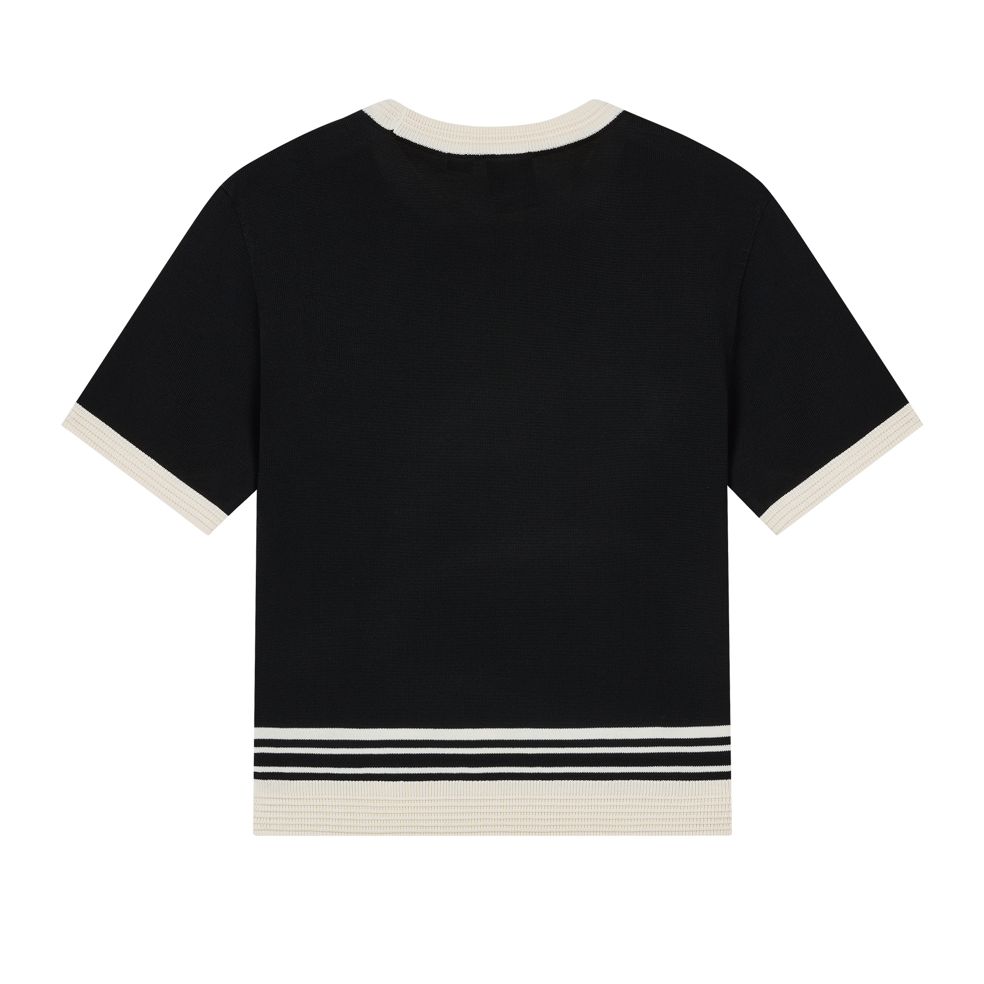 女裝 TENNIS CLUB LOGO 拼色短版針織上衣