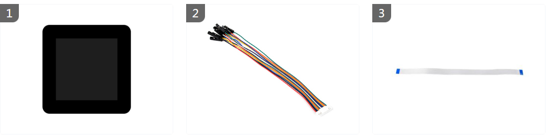 1.54吋 IPS 262K LCD 觸控顯示模組,ST7789S,出貨清單