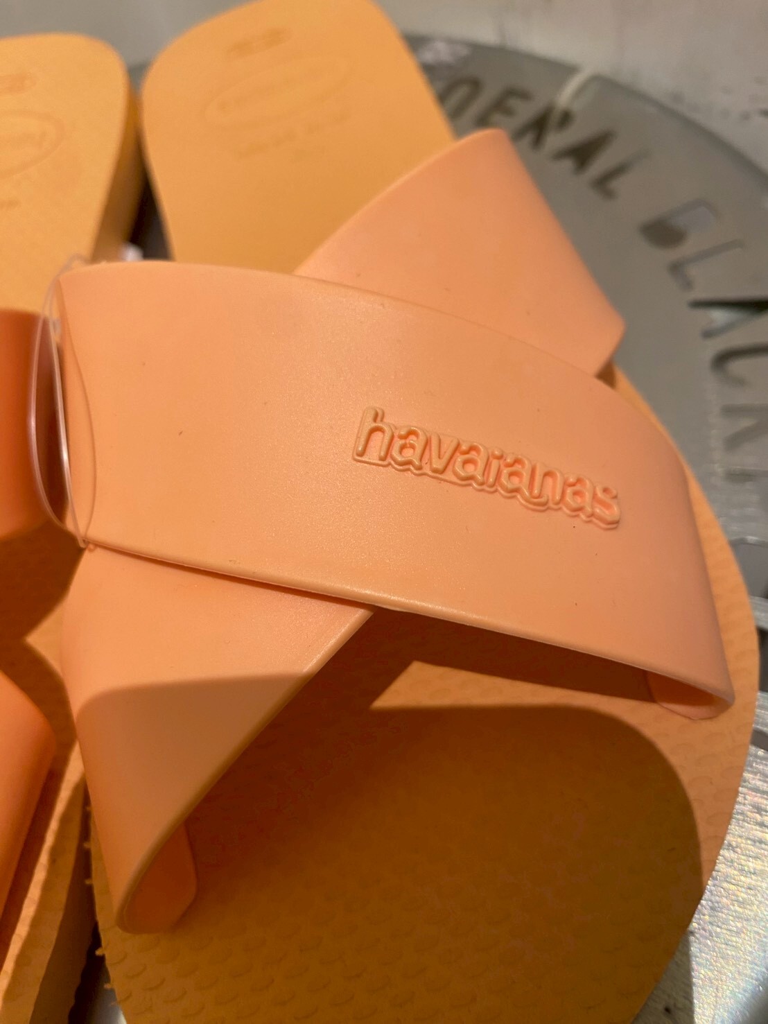 Havaianas 哈瓦仕 拖鞋 涼鞋 復古 交叉鞋帶 橘 Aqua Metallic 4148806-0027W