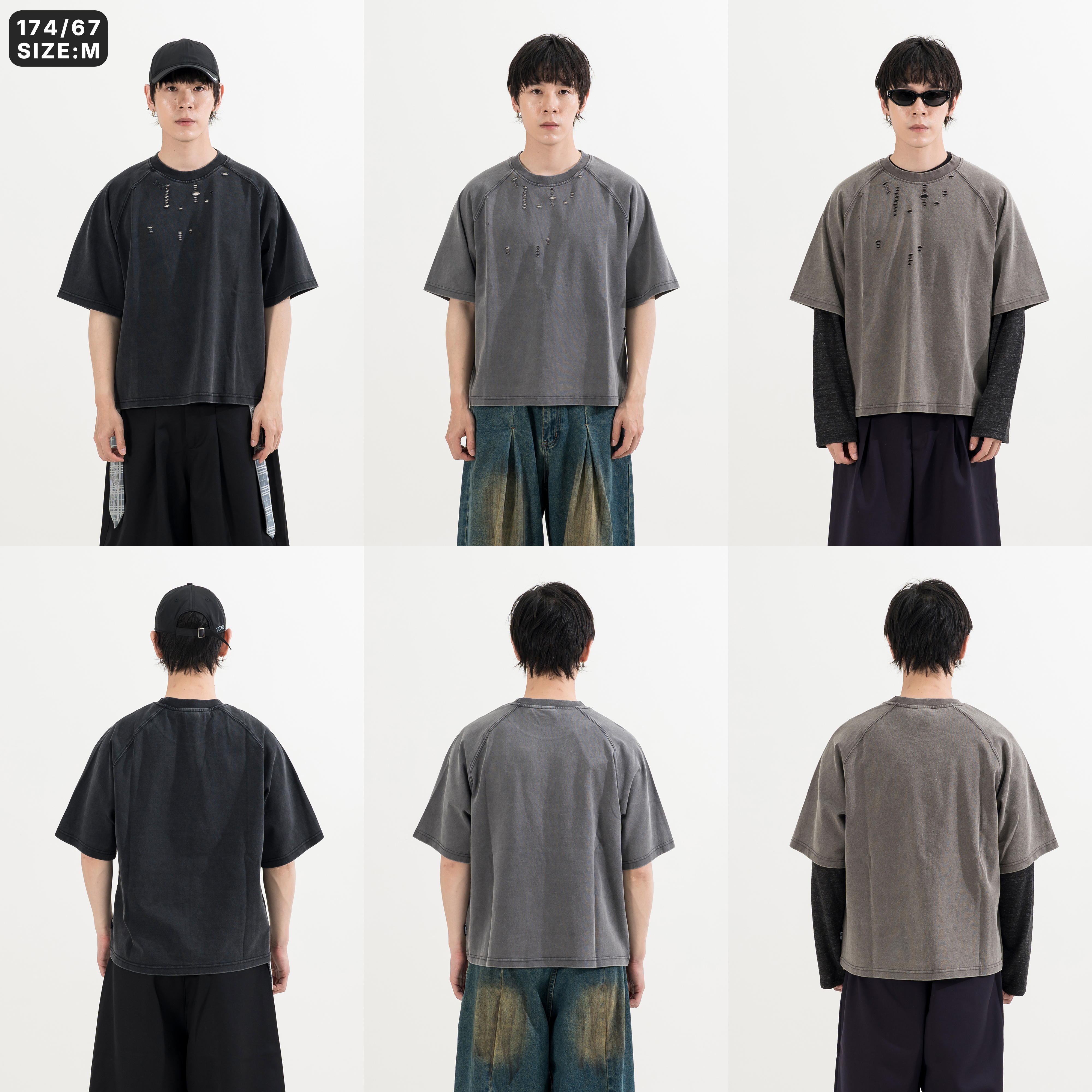 AGILITY Staff "HA" Distressed Boxy Tee 寬短 水洗 短袖Tee [STA-1]