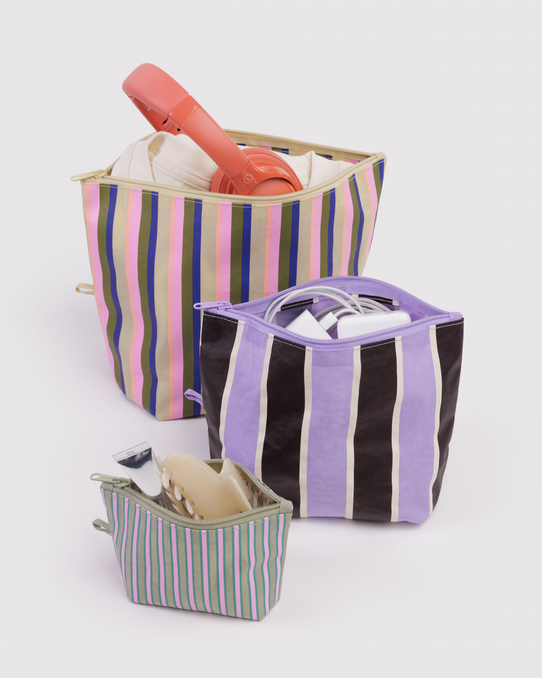Go Pouch Set - Candy Shop Stripes | BAGGU