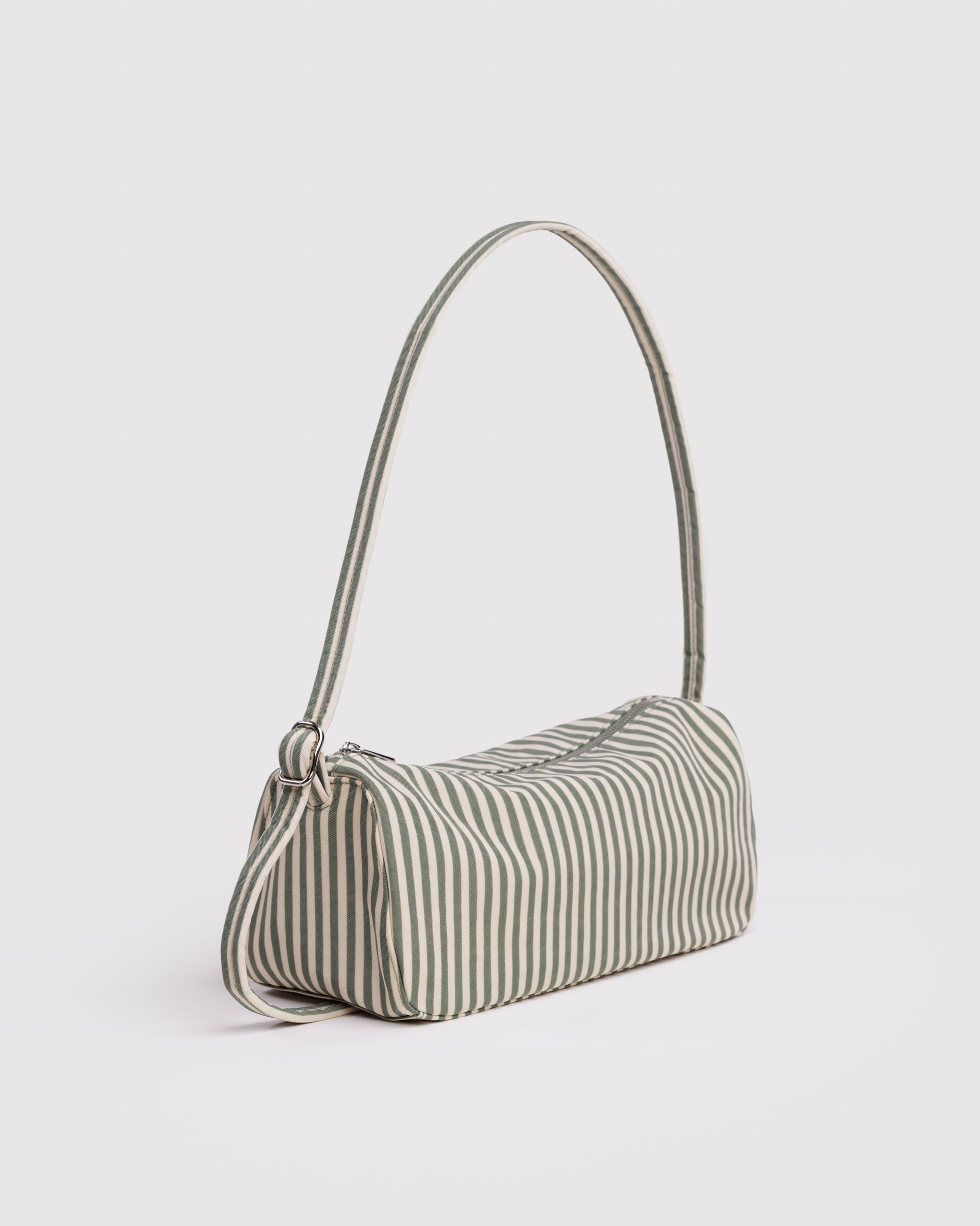 Nylon Loaf Bag - Sage Stripe｜BAGGU
