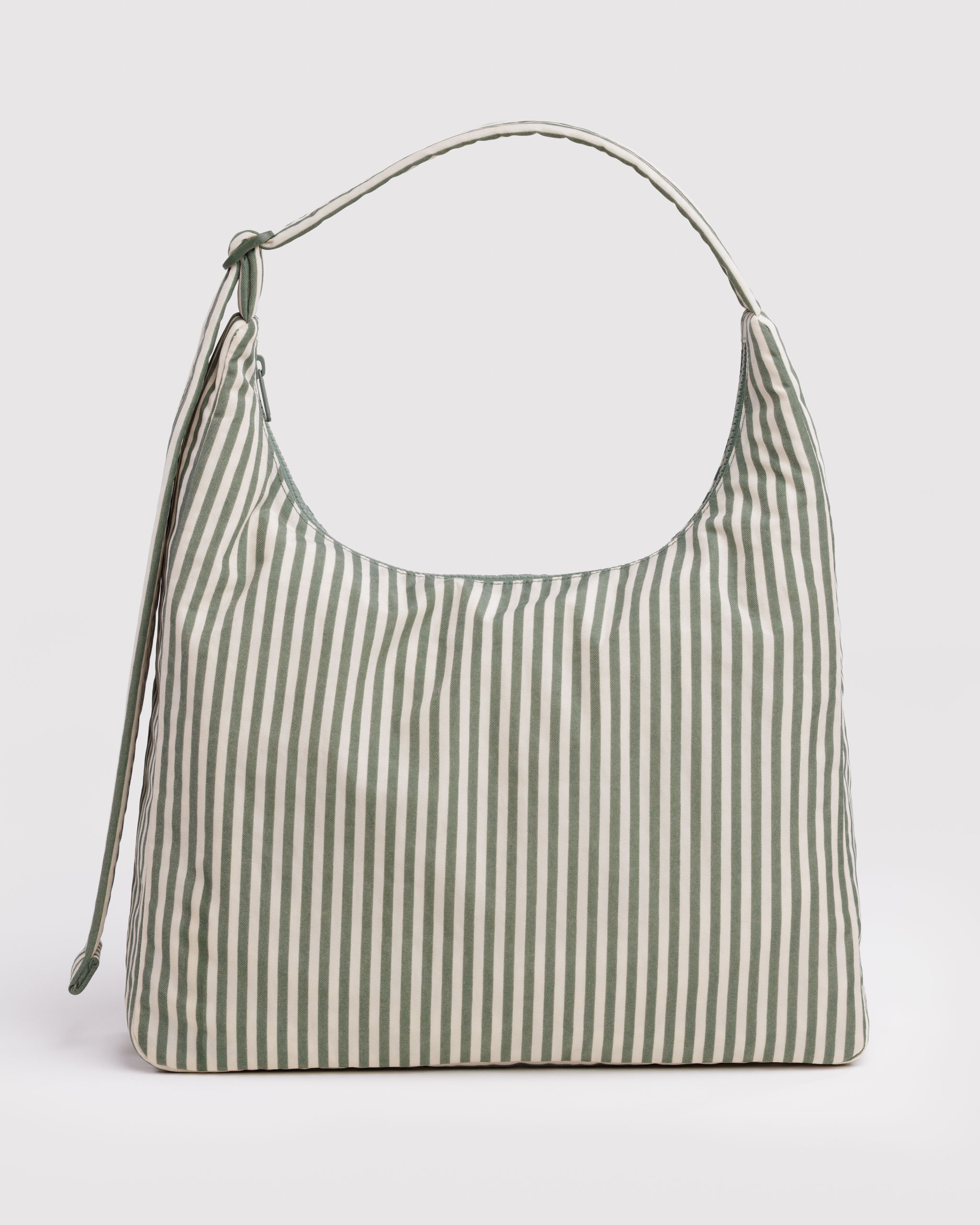 Nylon Shoulder Bag - Sage Stripe｜BAGGU