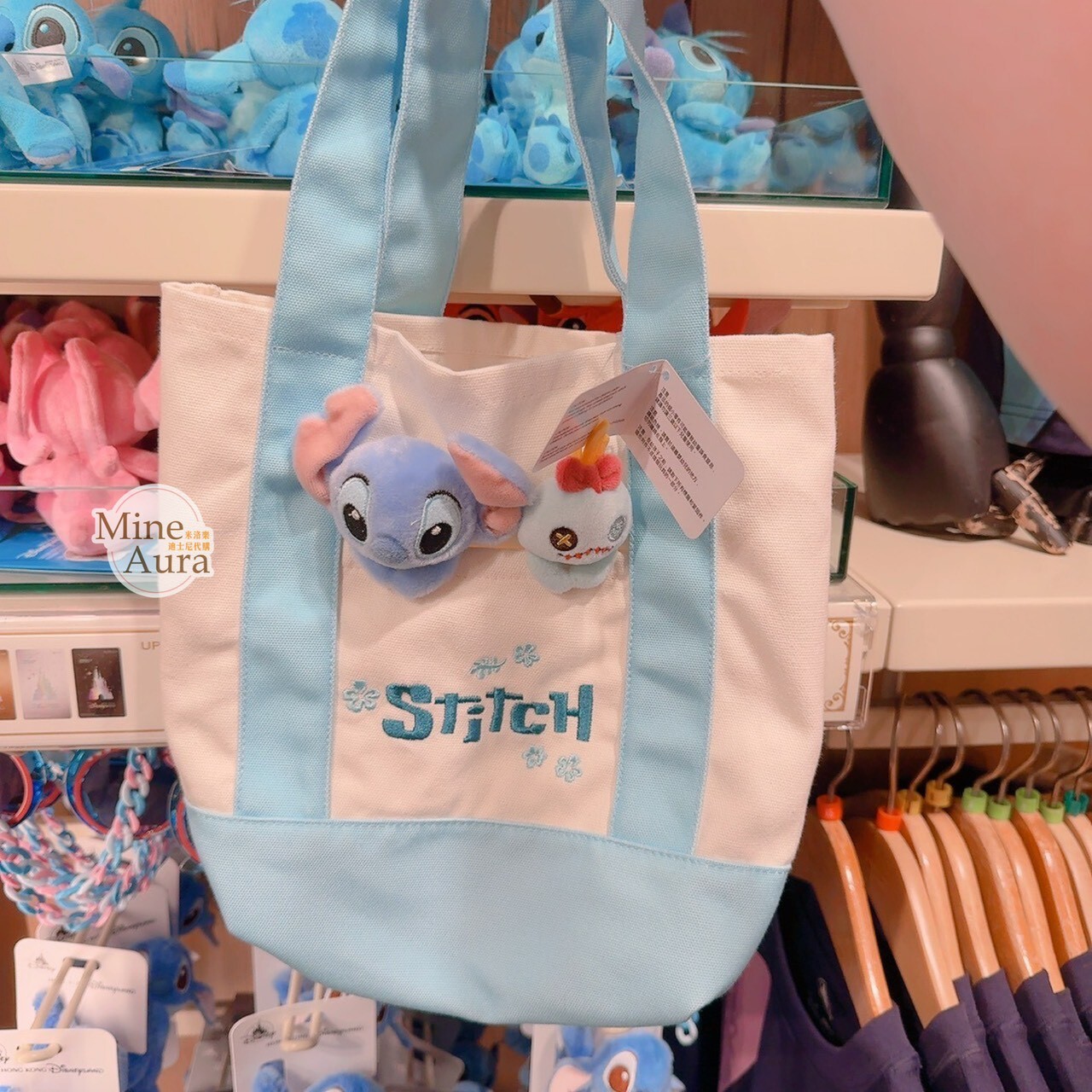 史迪奇 Stitch 醜丫頭Scrump 大頭造型 單肩包 托特包 星際寶貝 Lilo & Stitch -香港迪士尼樂園