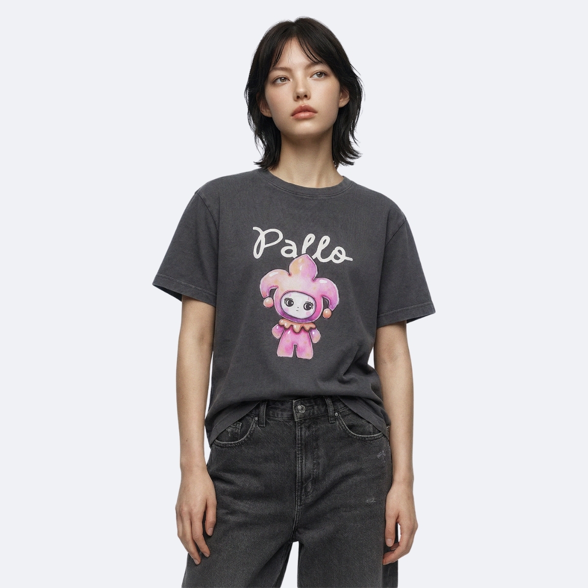 女裝 PALLA 主題印花圖案復古寬鬆全棉T裇