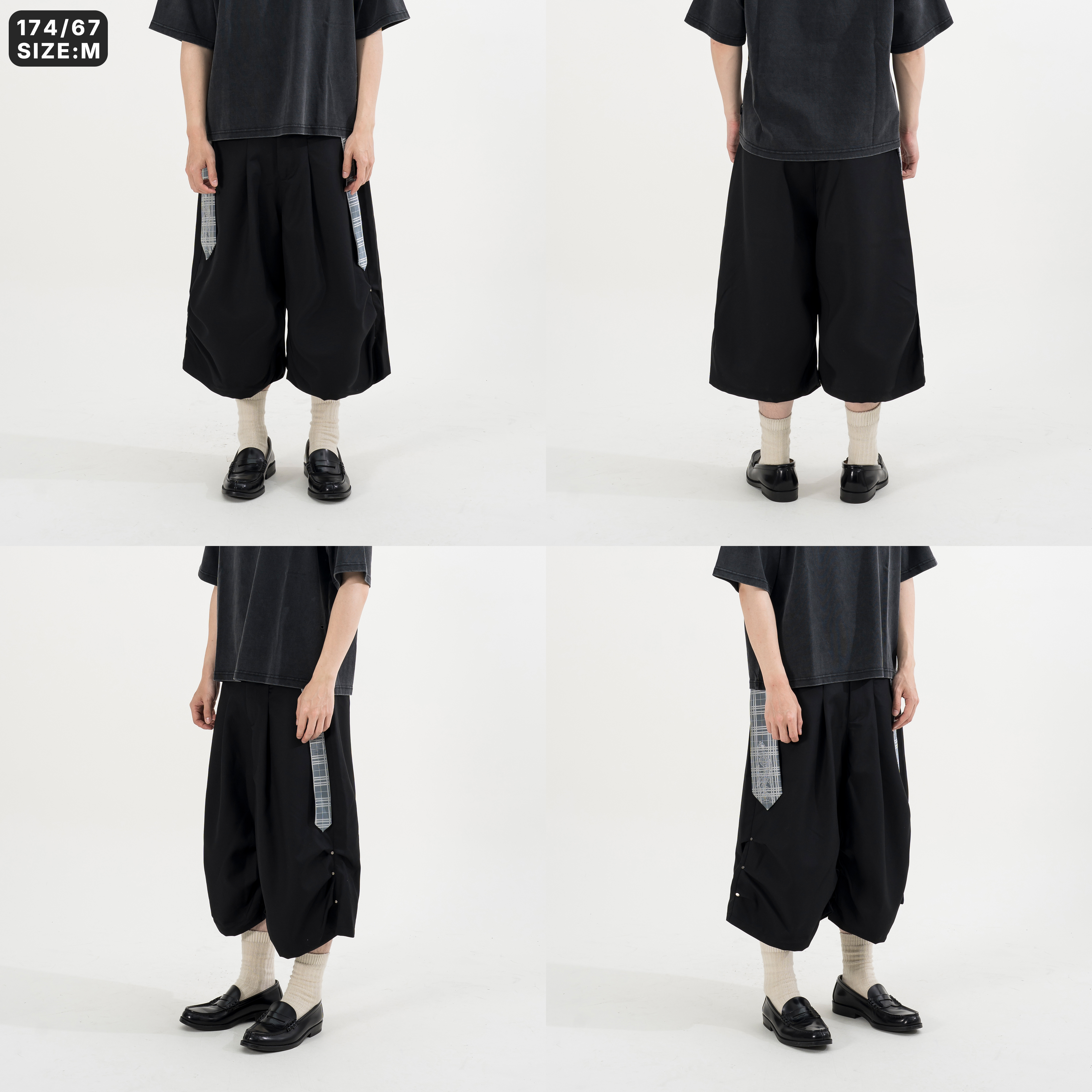 AGILITY Staff "HA" Pleated Cropped Pants 褶線 西裝 七分褲 [STA-2]