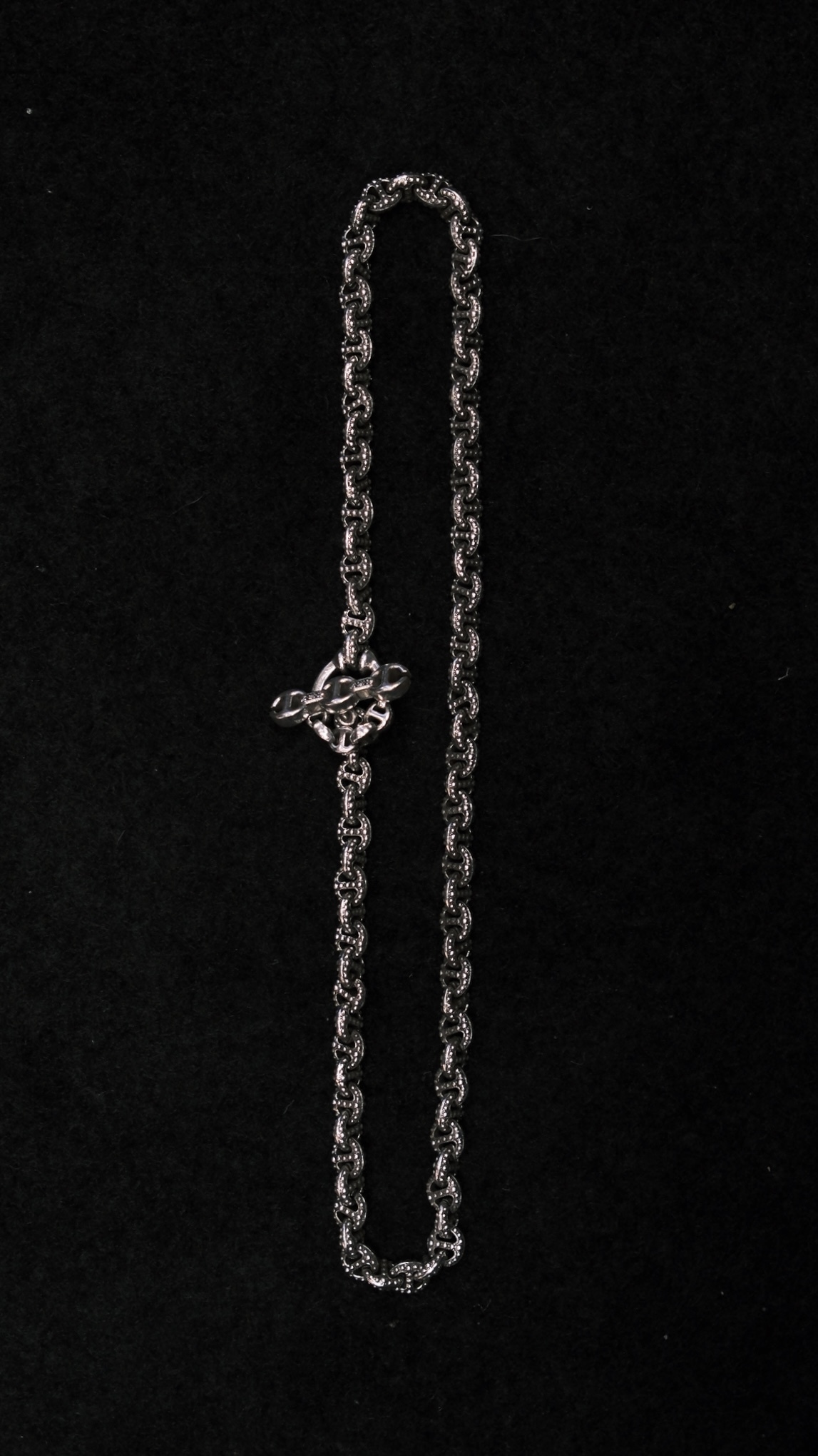 HB437 MEDIUM BEADED LINK NECKLACE