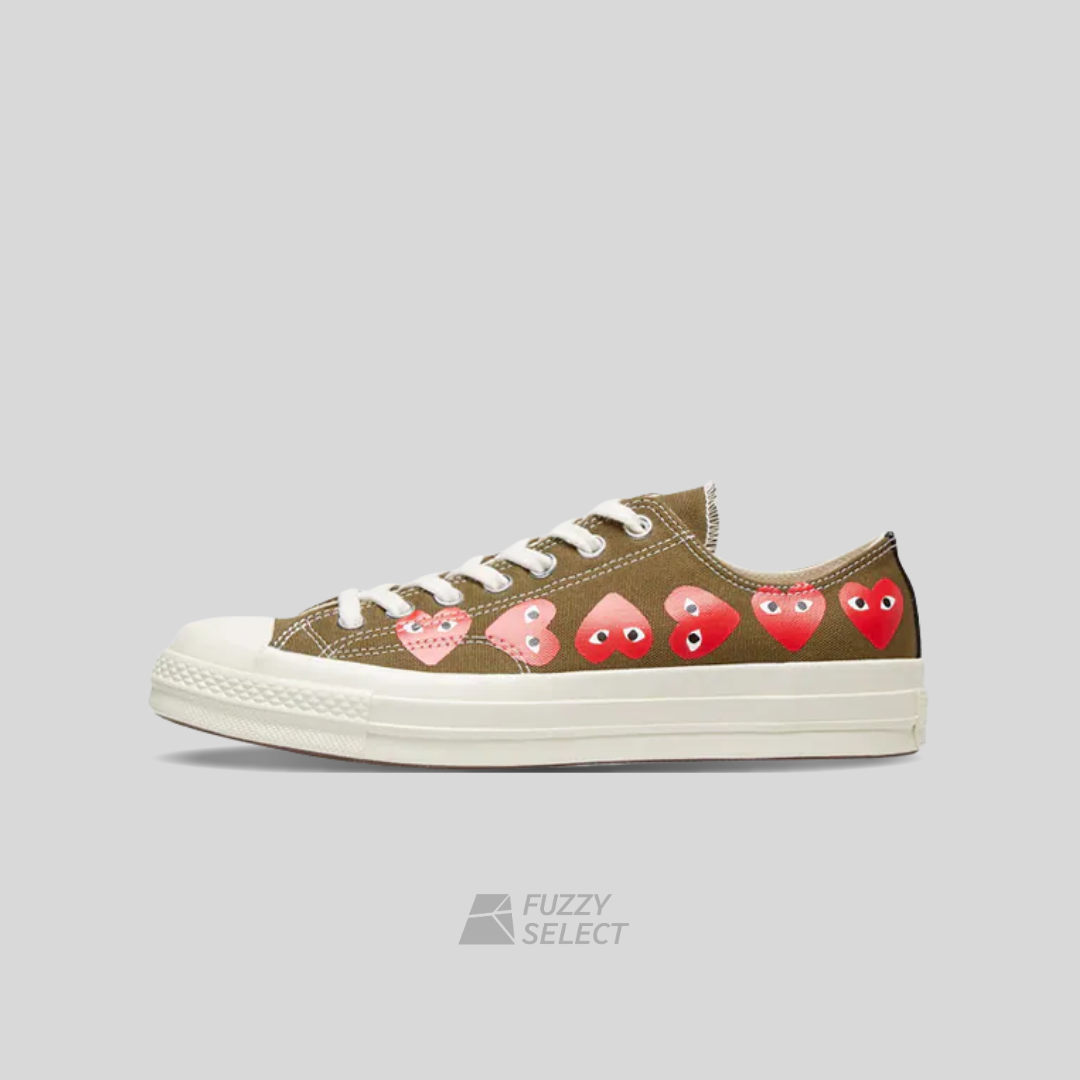 【逢甲FUZZY】Converse Chuck 70 Ox x CDG 多顆心 低筒 墨綠 162976C