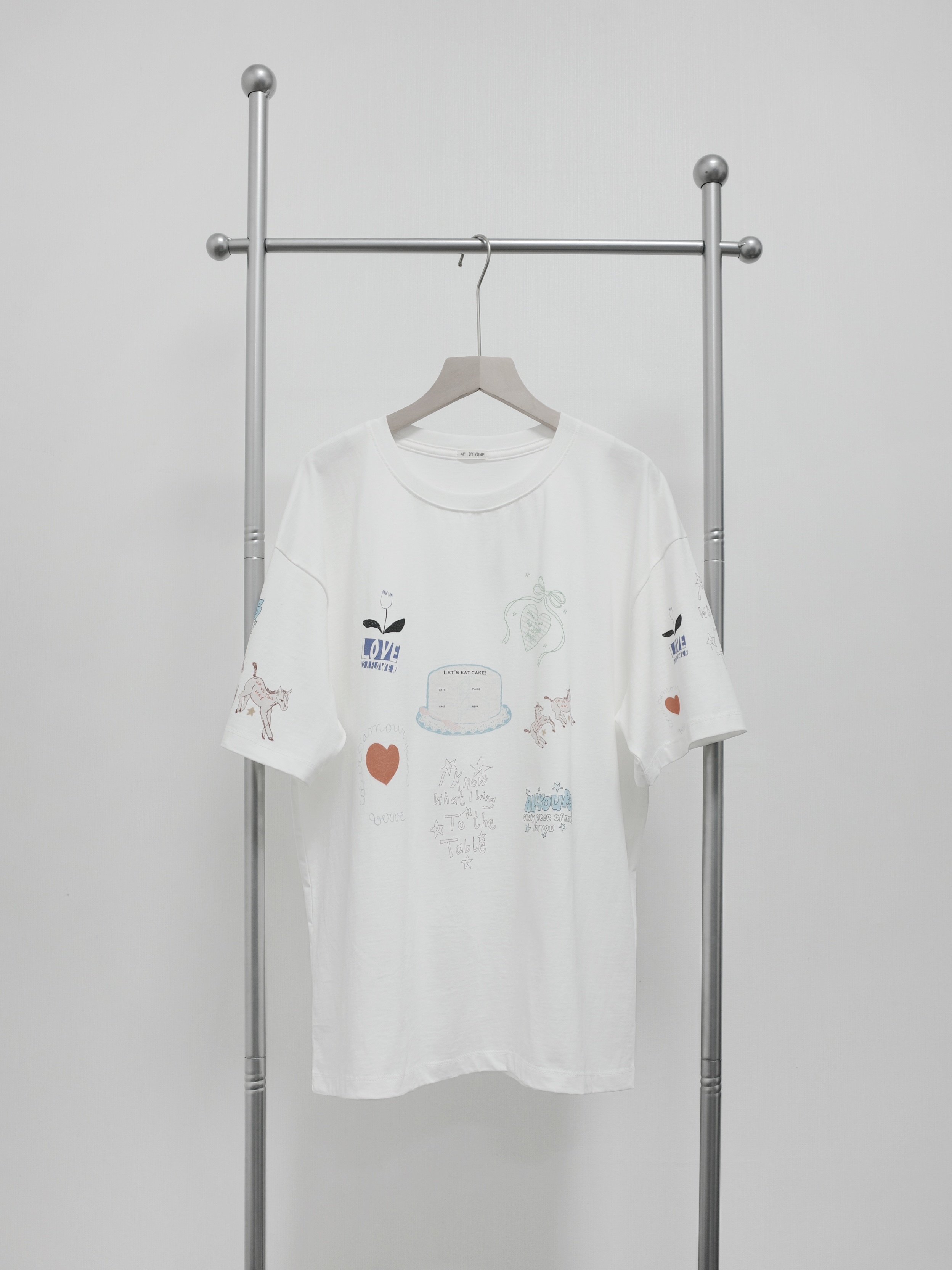 5.cg 可愛圖案插畫拼貼Tee