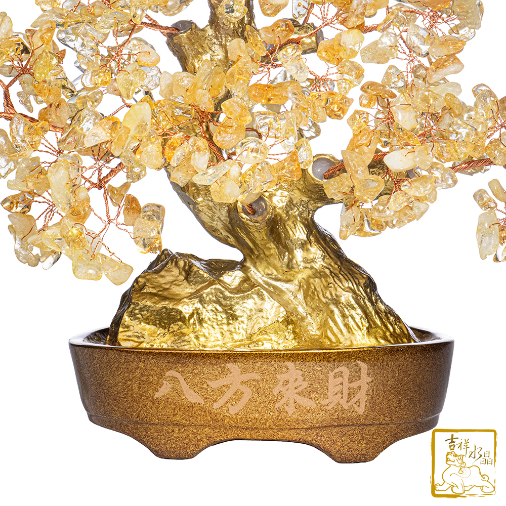 黃水晶金山發財樹 1.2kg 八方來財