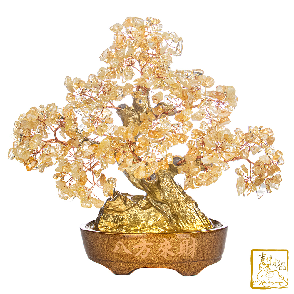 黃水晶金山發財樹 1.2kg 八方來財