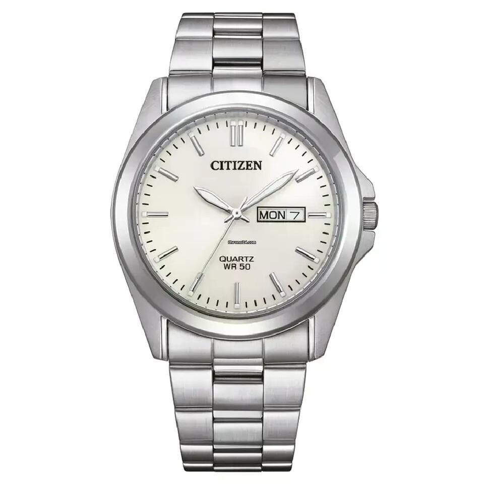 【CITIZEN 星辰】簡約百搭  星期日期 夜光 不鏽鋼 手錶 BF0581-54A