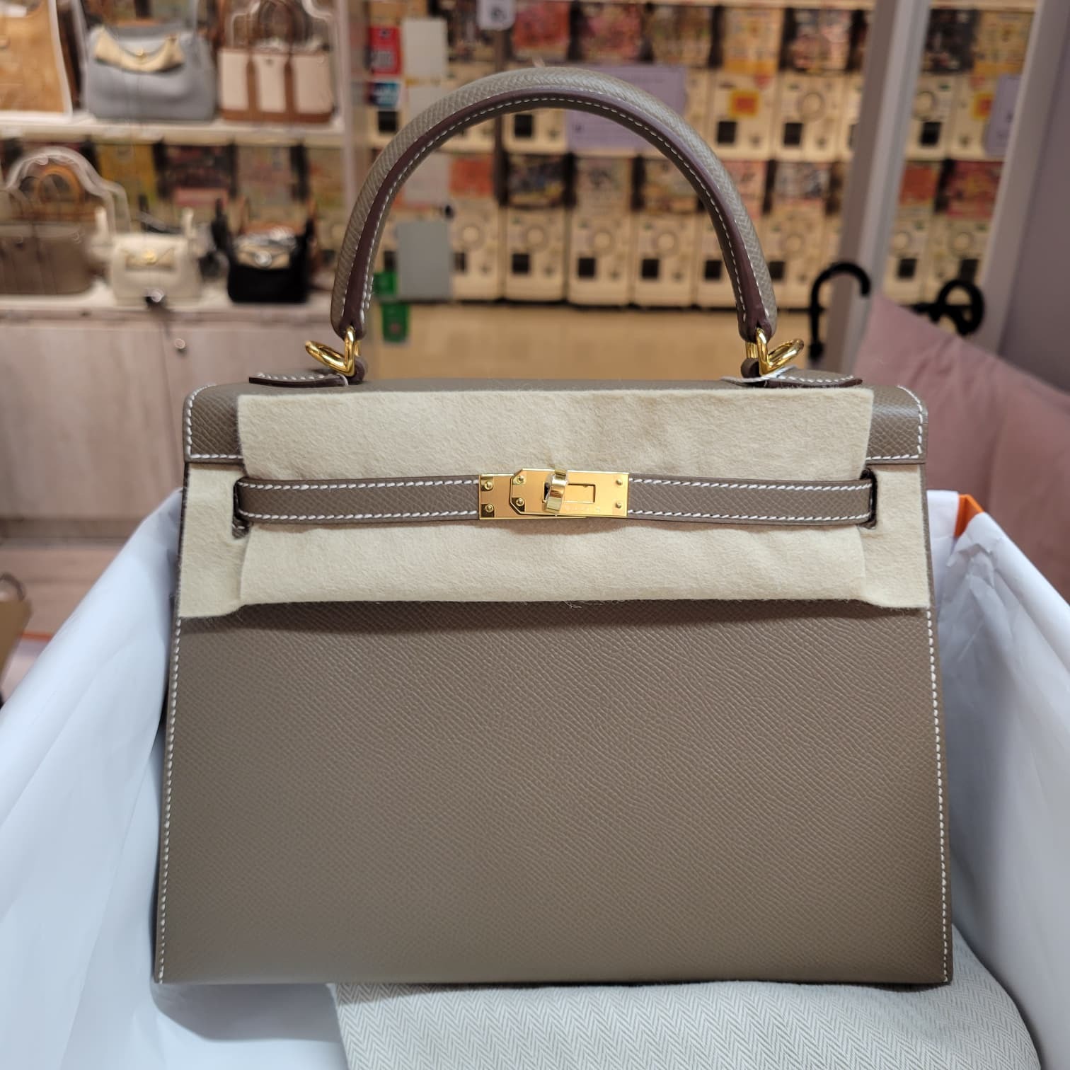 HERMES KELLY 25 ETOUPE CC EPSOM