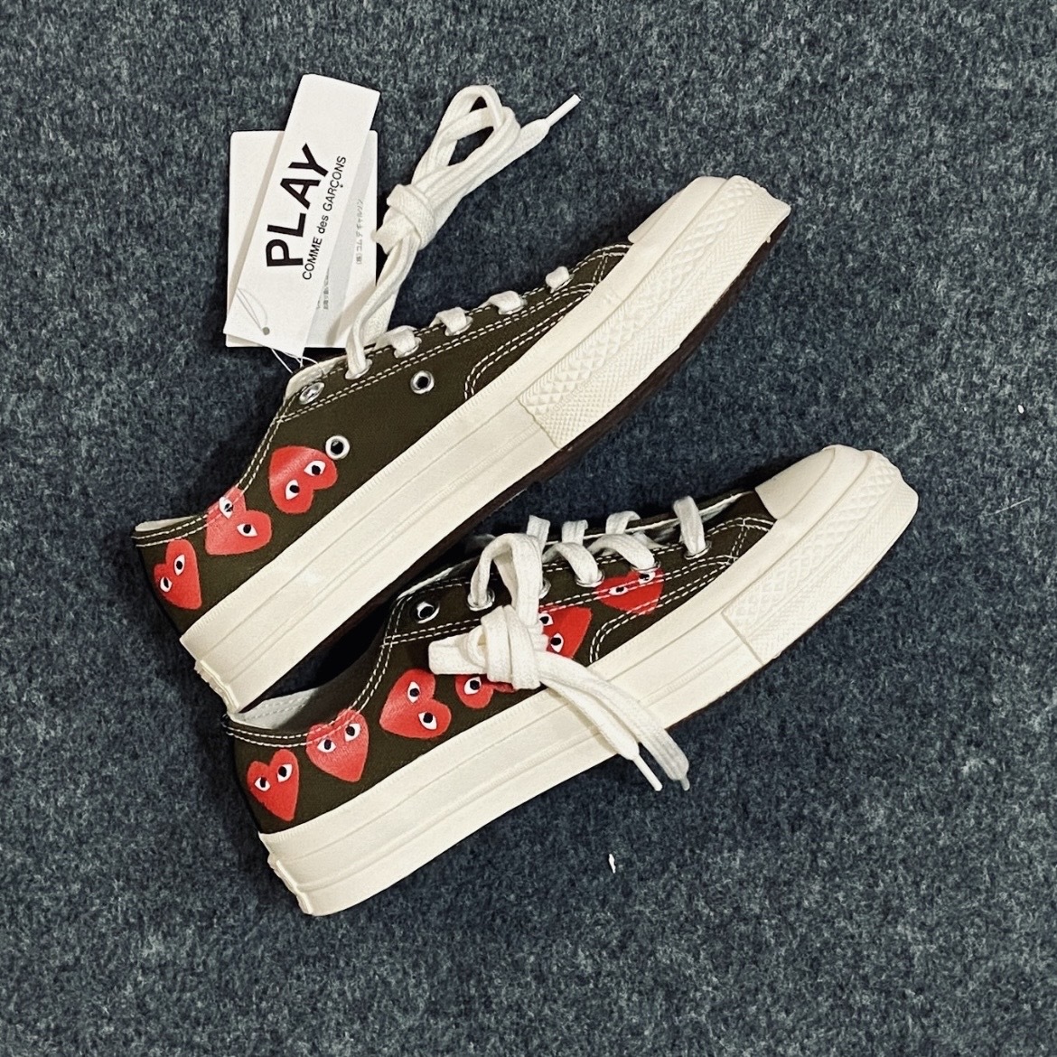 【逢甲FUZZY】Converse Chuck 70 Ox x CDG 多顆心 低筒 墨綠 162976C